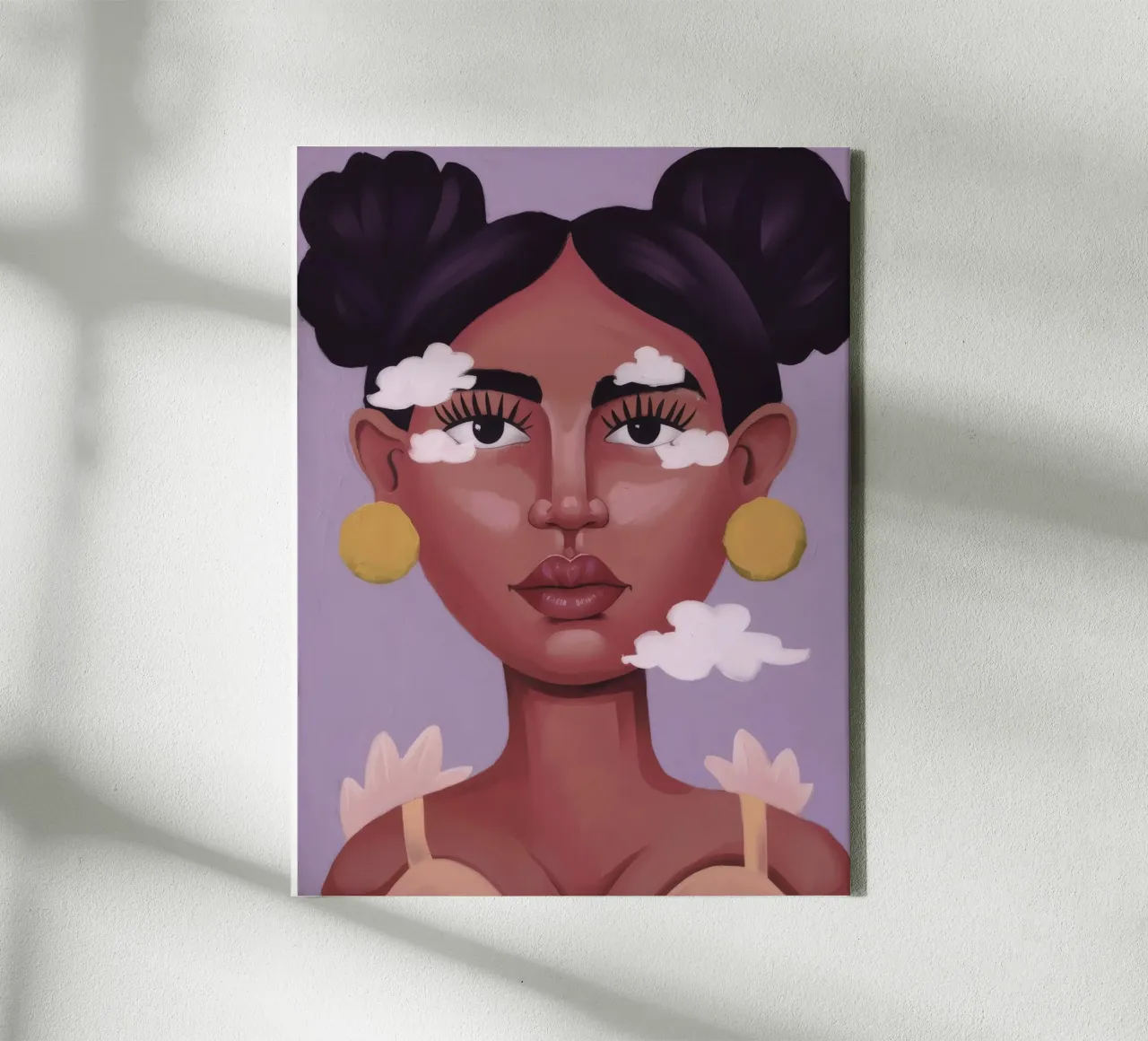 Bloemen Nacht Symfonie canvas met Baklijst van Twilight Muse