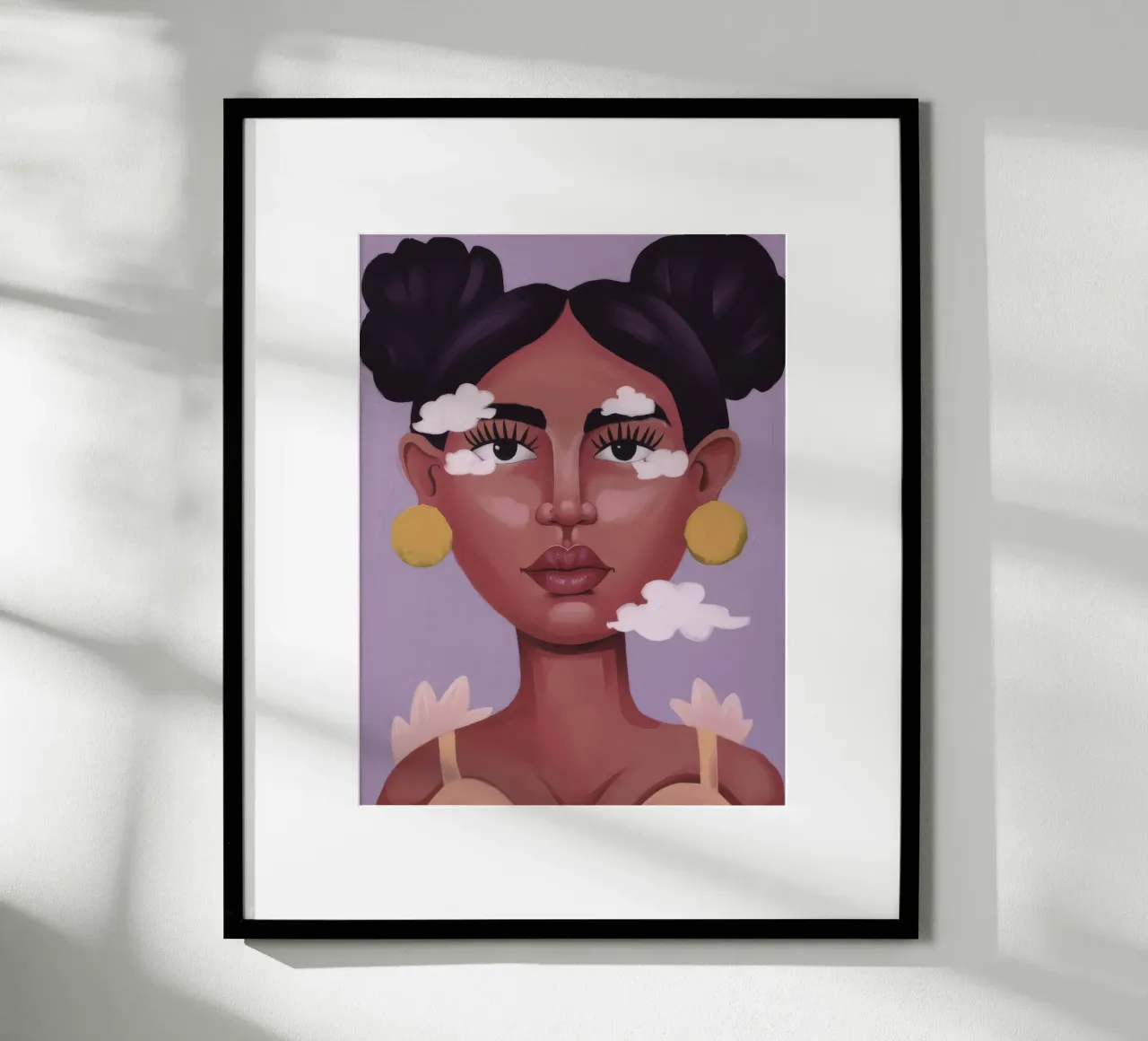 Sinfonia notturna floreale poster con telaio in plastica da Twilight Muse
