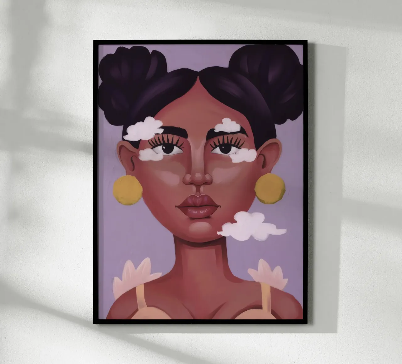 Sinfonia notturna floreale poster con telaio in plastica da Twilight Muse