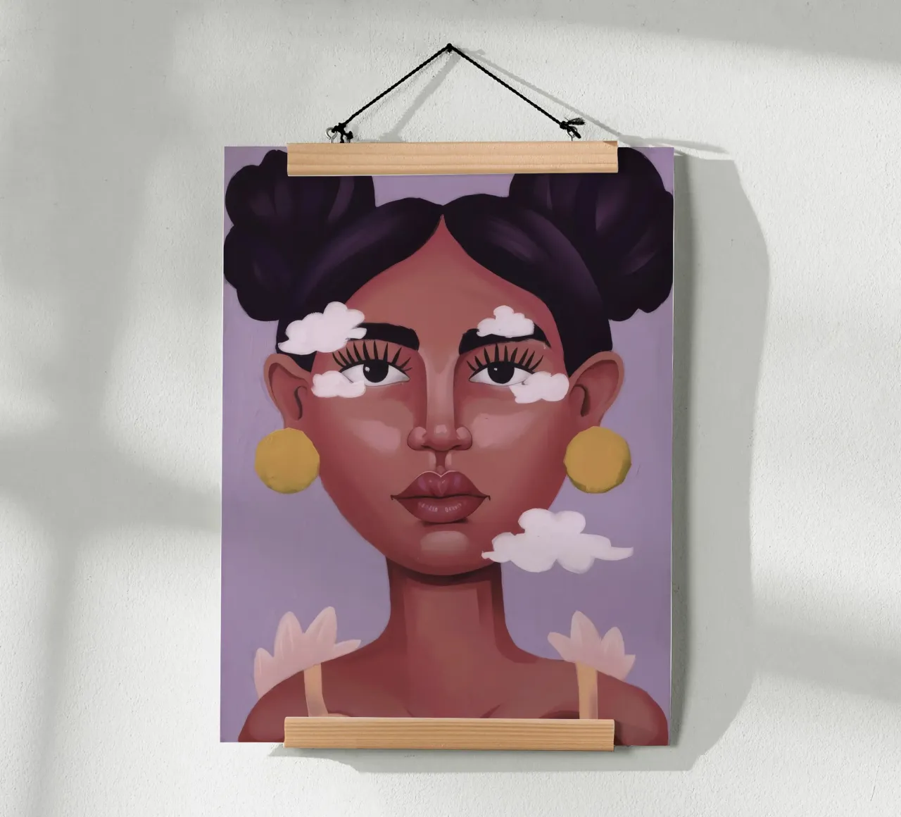Sinfonia notturna floreale poster con telaio in plastica da Twilight Muse