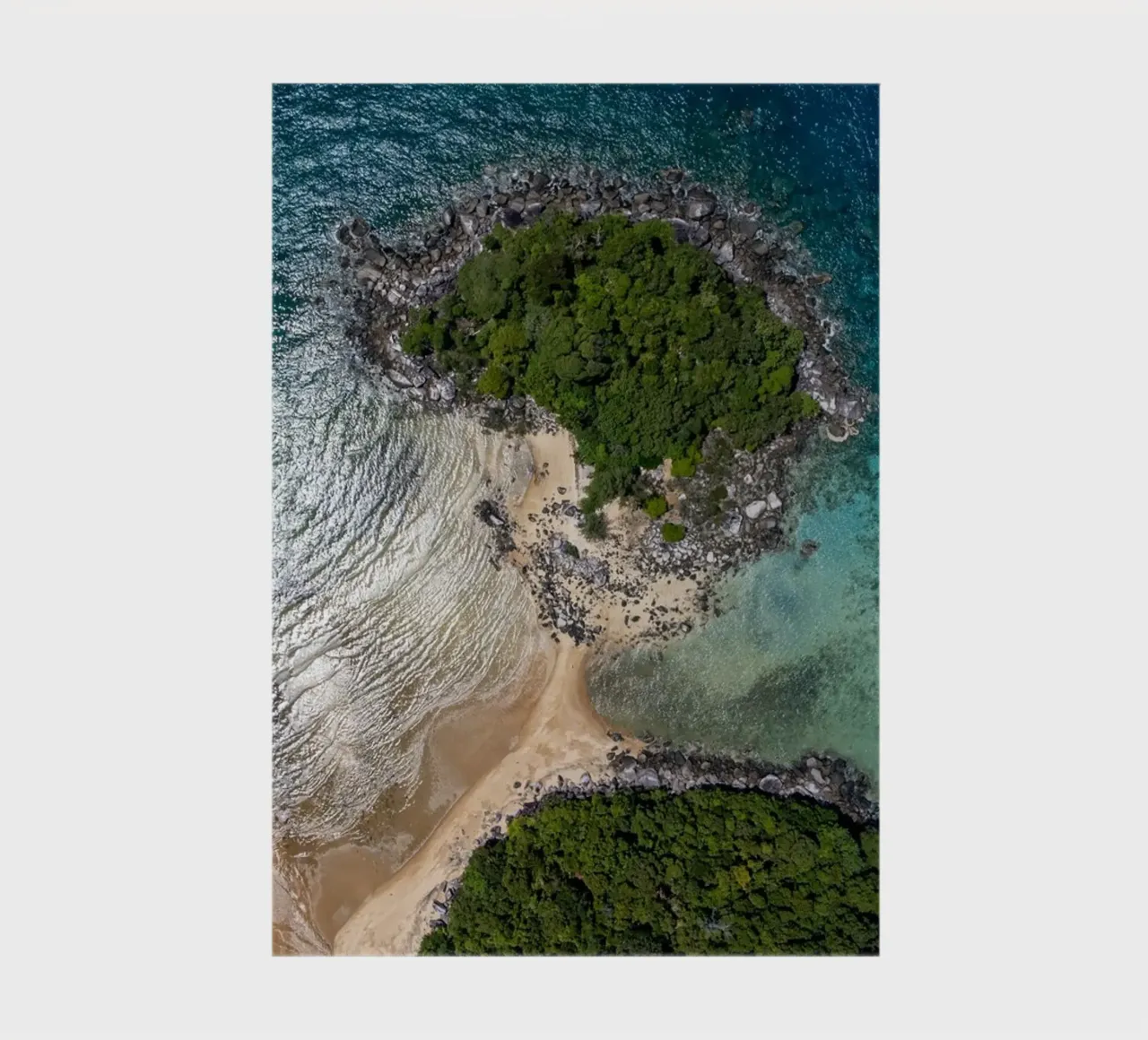 Vue aérienne de l'île de Tioman en Malaisie, Asie carnet de notes de anderm