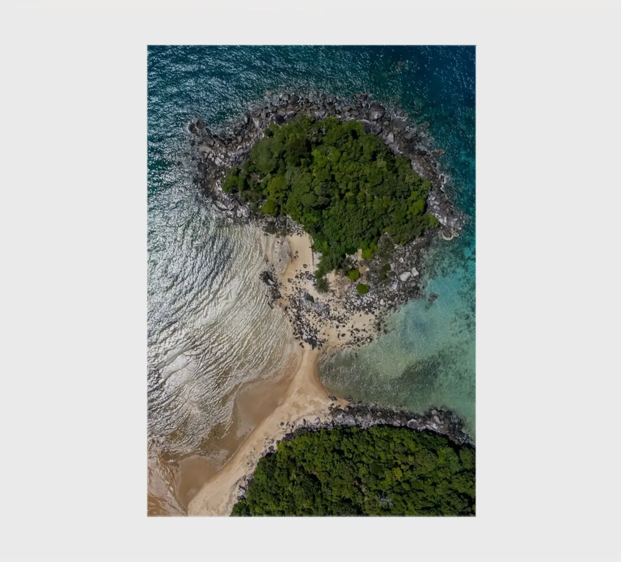 Vue aérienne de l'île de Tioman en Malaisie, Asie carnet de notes de anderm