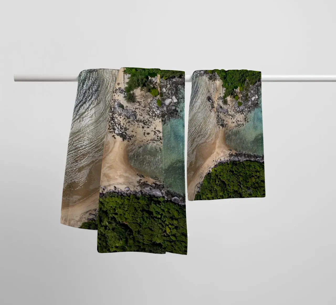 Vue aérienne de l'île de Tioman en Malaisie, Asie serviette de bain de anderm