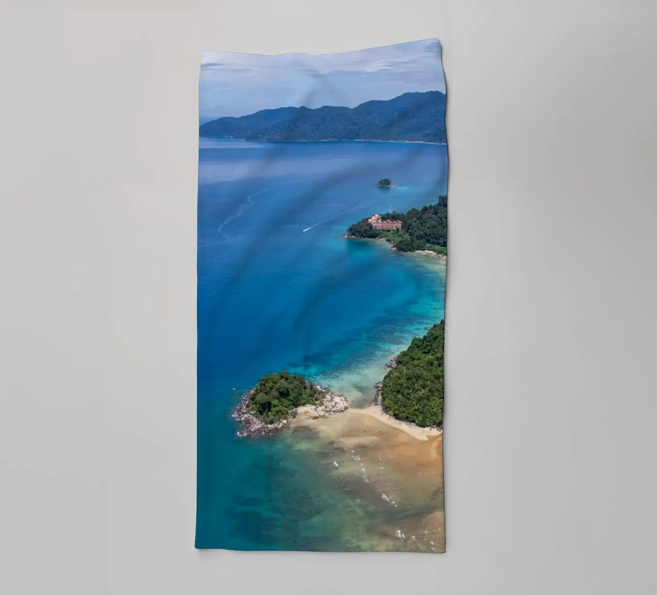 Vue aérienne de l'île de Tioman en Malaisie, Asie serviette de bain de anderm