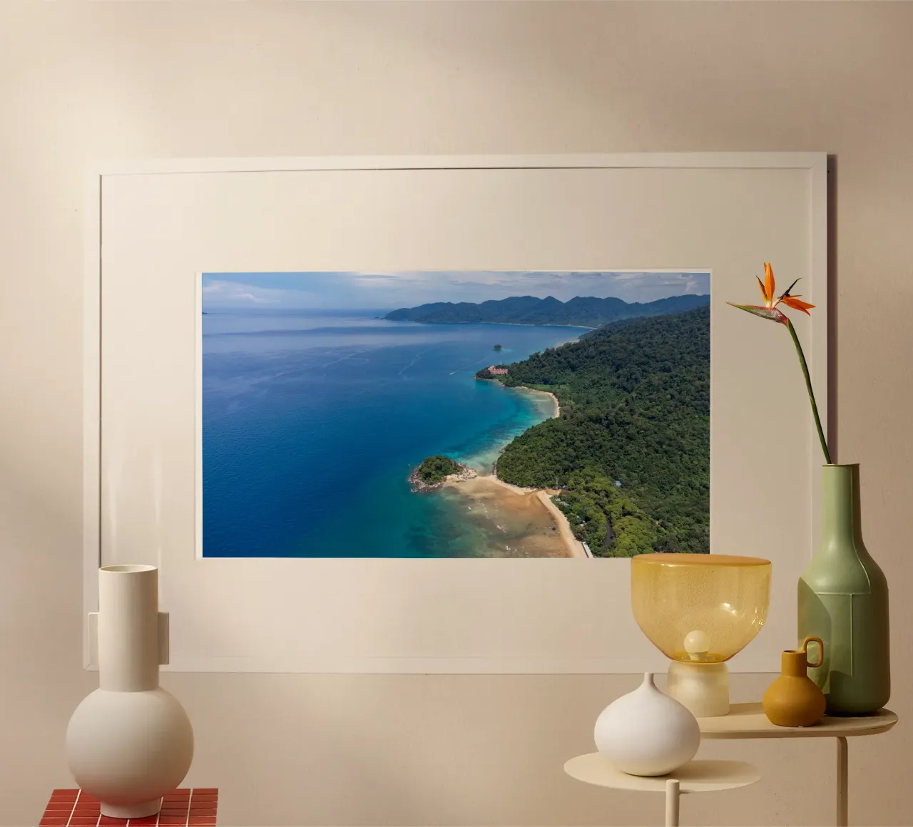 Vue aérienne de l'île de Tioman en Malaisie, Asie hahnemühle de anderm
