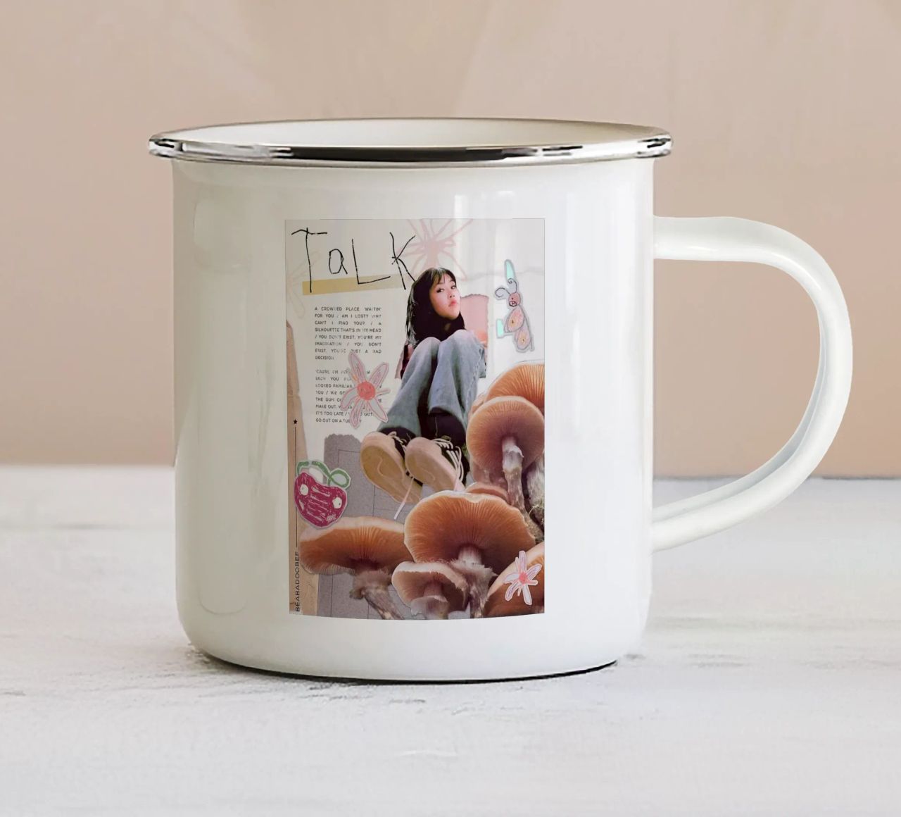 Parlare di Beabadoobee tazza in smalto da ethan Shop