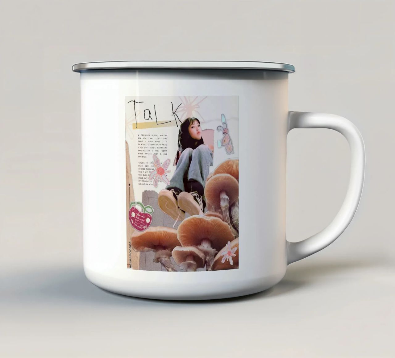 Parlare di Beabadoobee tazza in smalto da ethan Shop