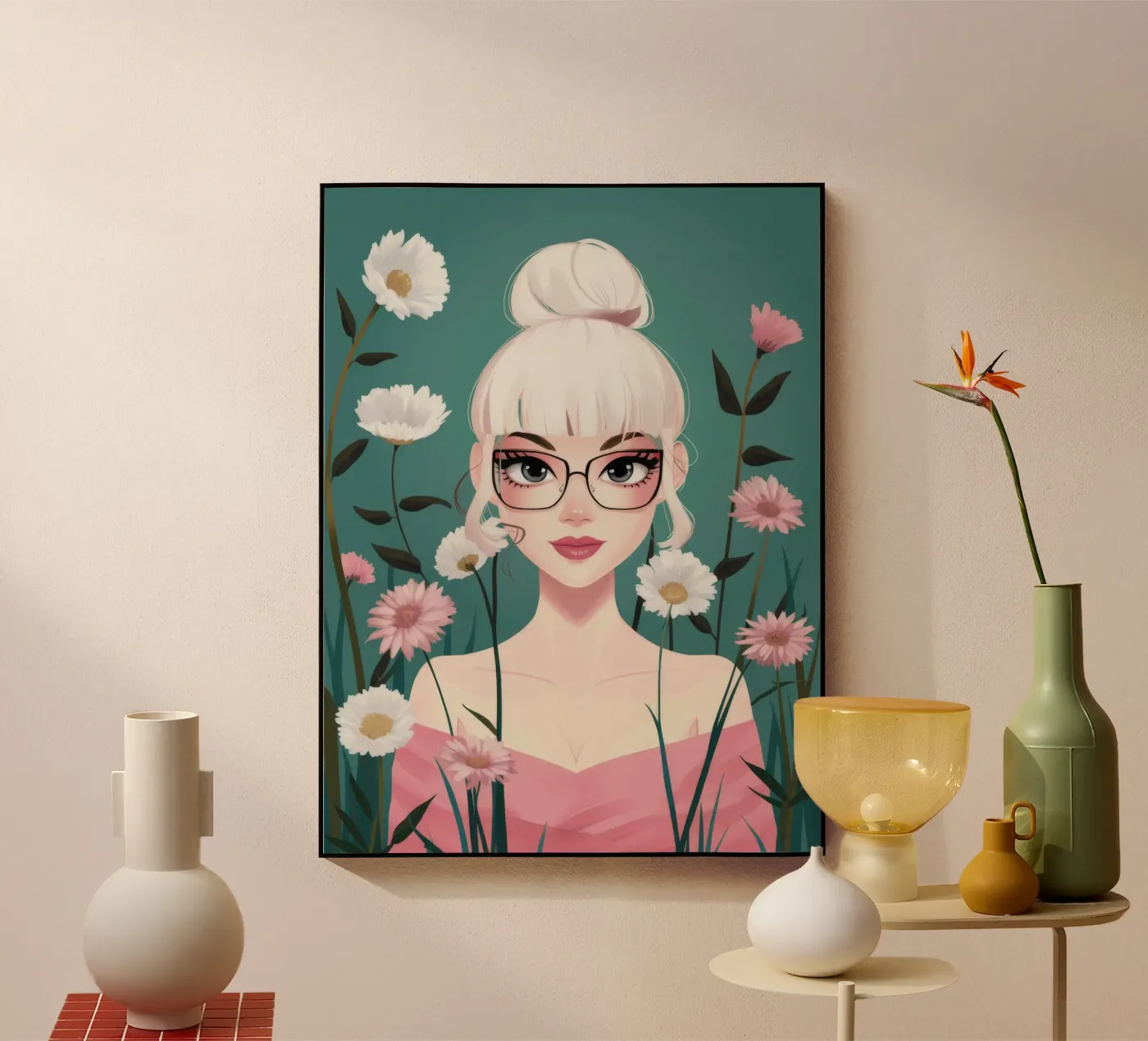 Serene orchidee acryl van Twilight Muse