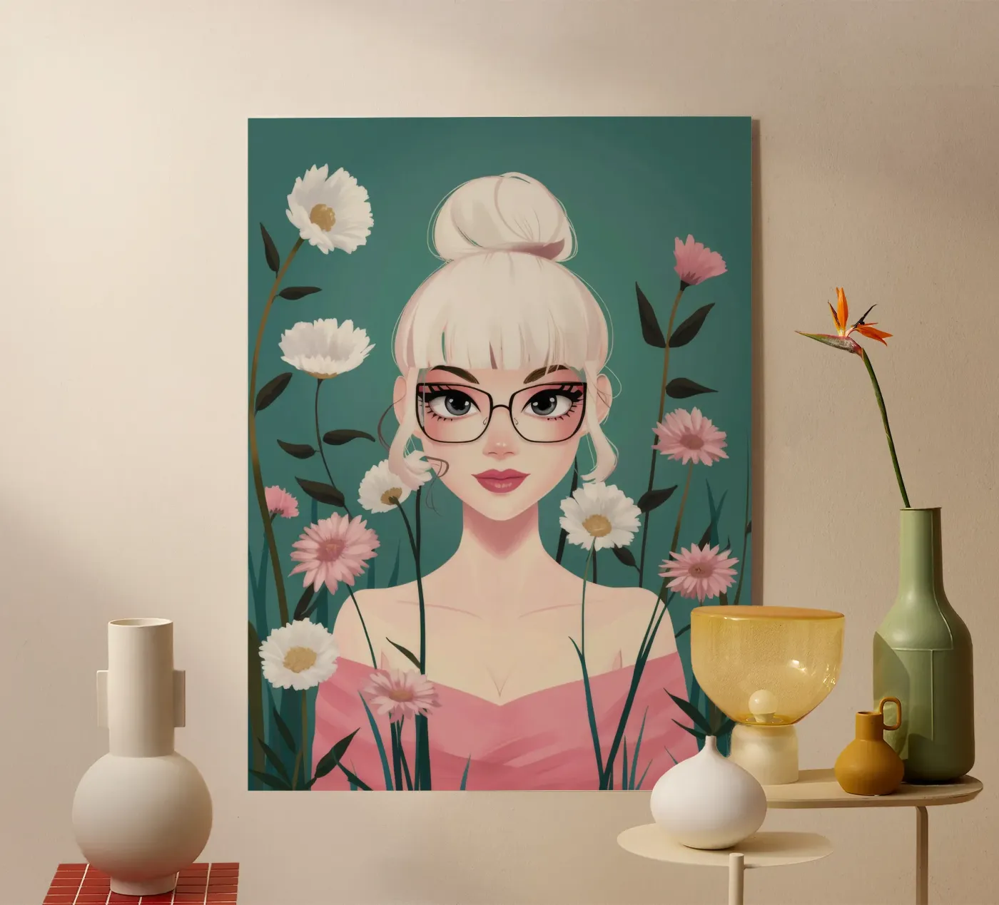 Serene orchidee acryl van Twilight Muse