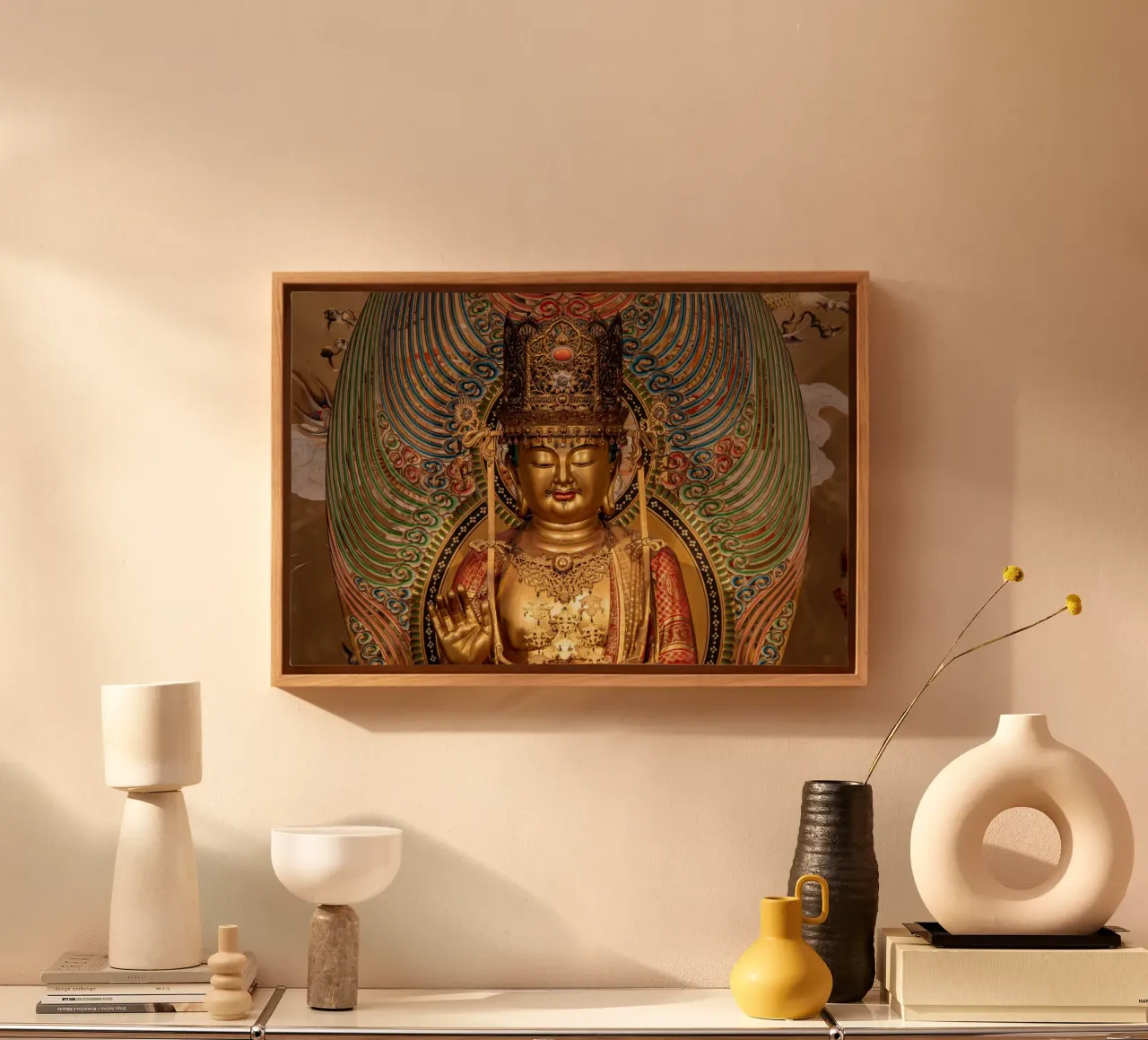 The Buddha Tooth Relic Temple canvas with Floater frame by anderm
