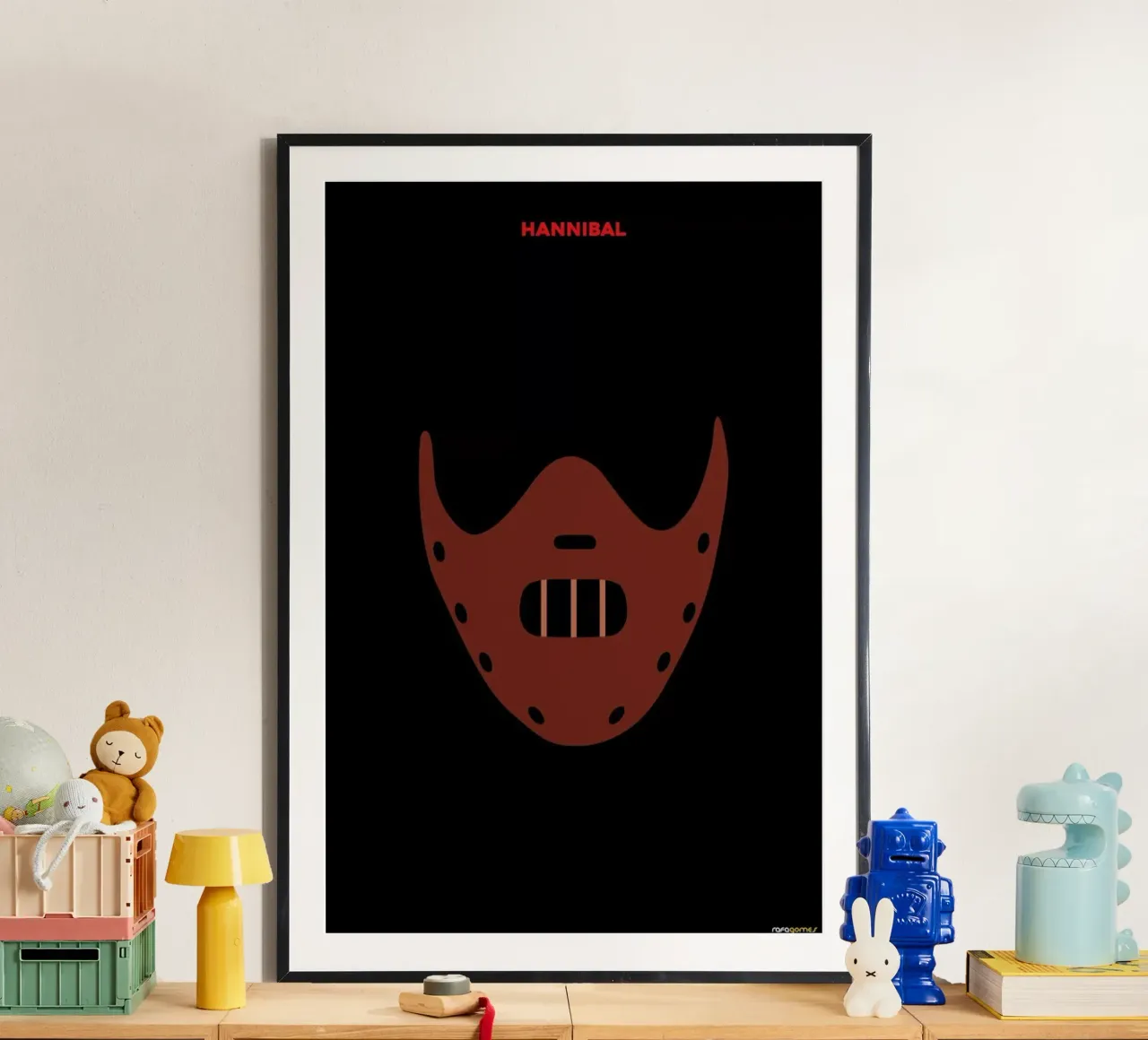 Hannibal poster con telaio in legno da Rafa Gomes