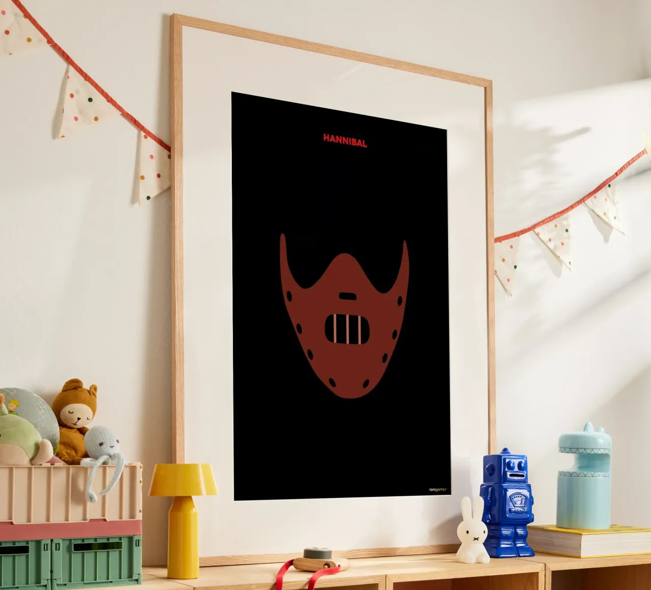 Hannibal poster con telaio in legno da Rafa Gomes