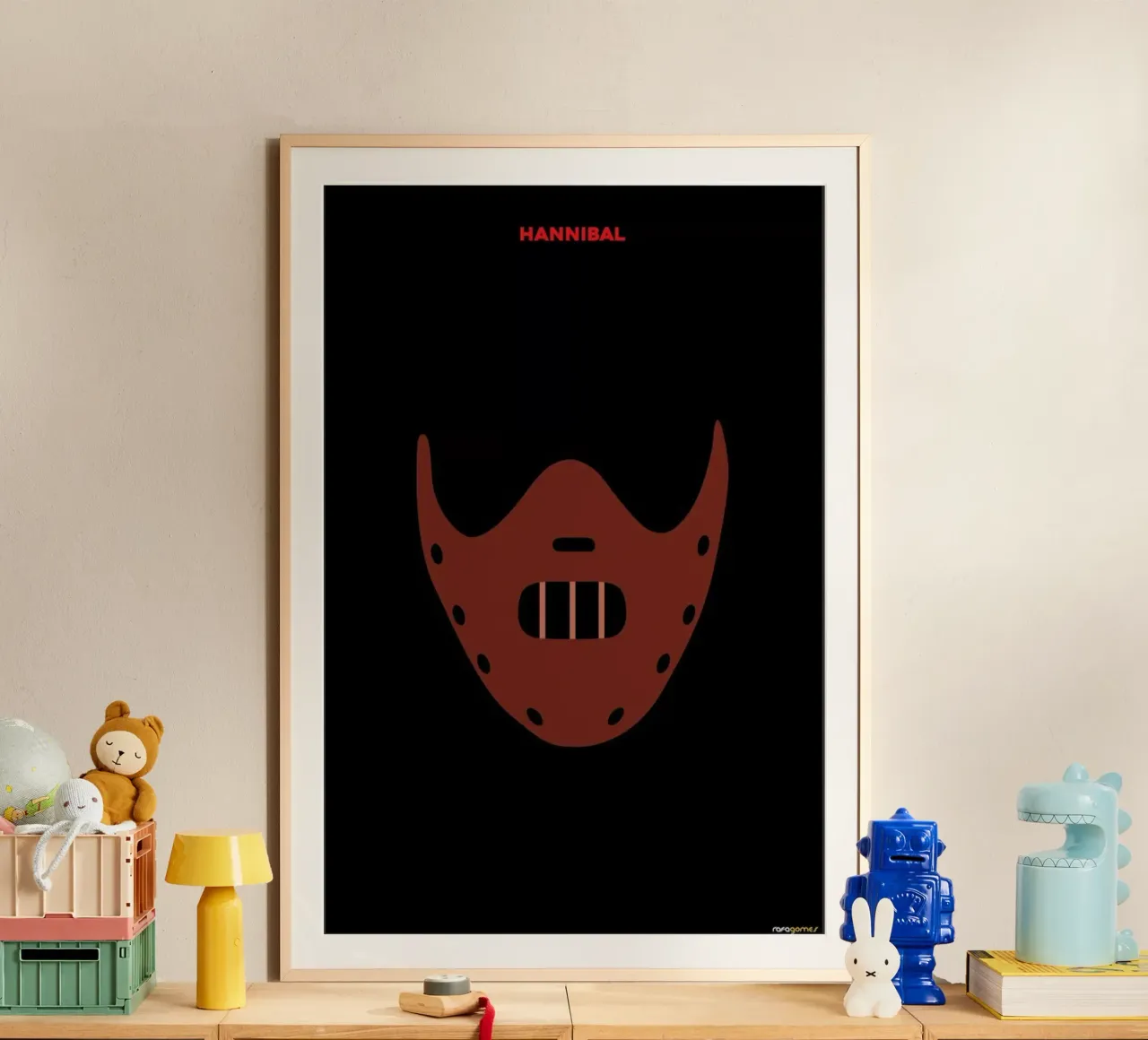Hannibal poster con telaio in legno da Rafa Gomes