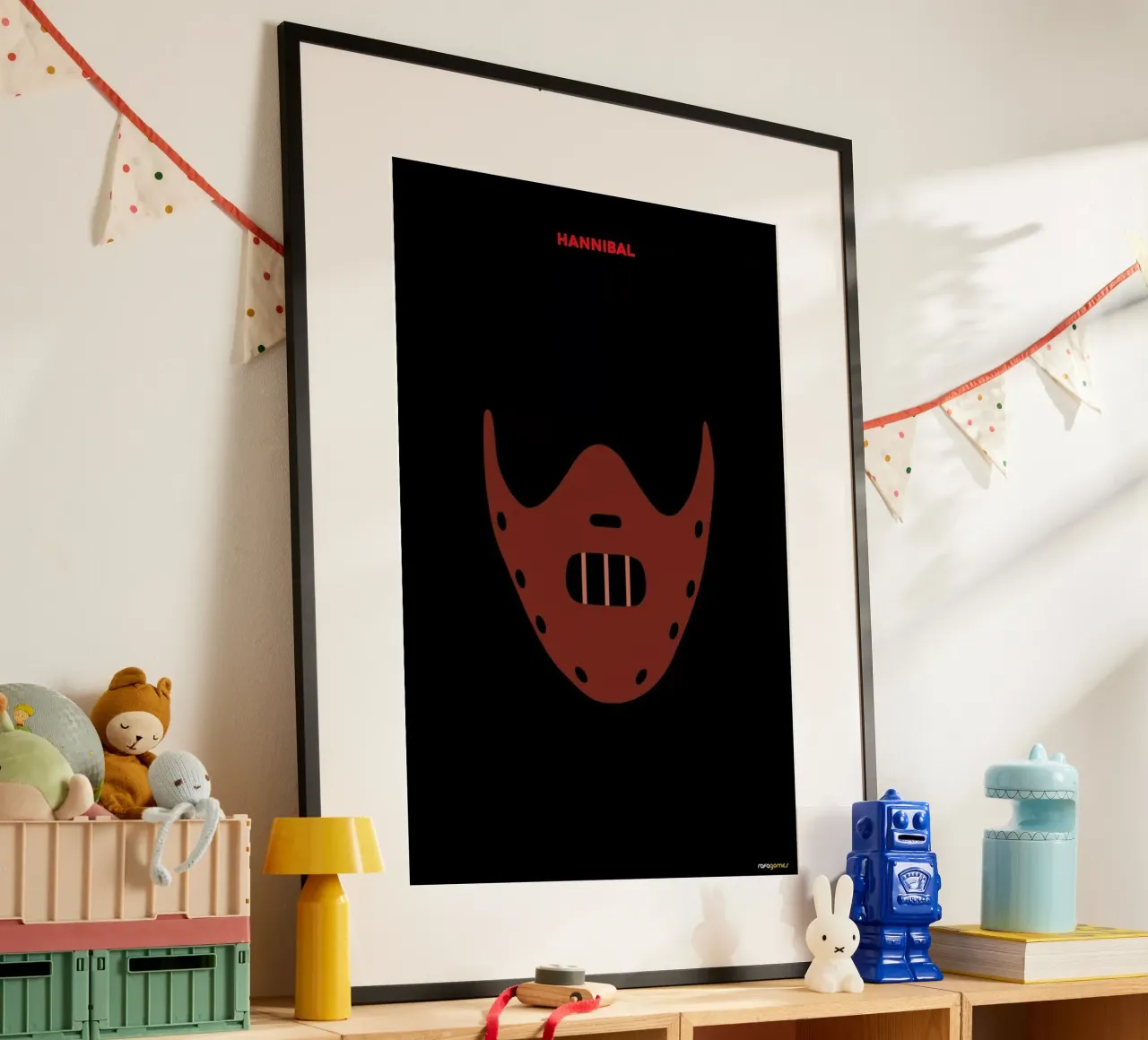 Hannibal poster con telaio in legno da Rafa Gomes