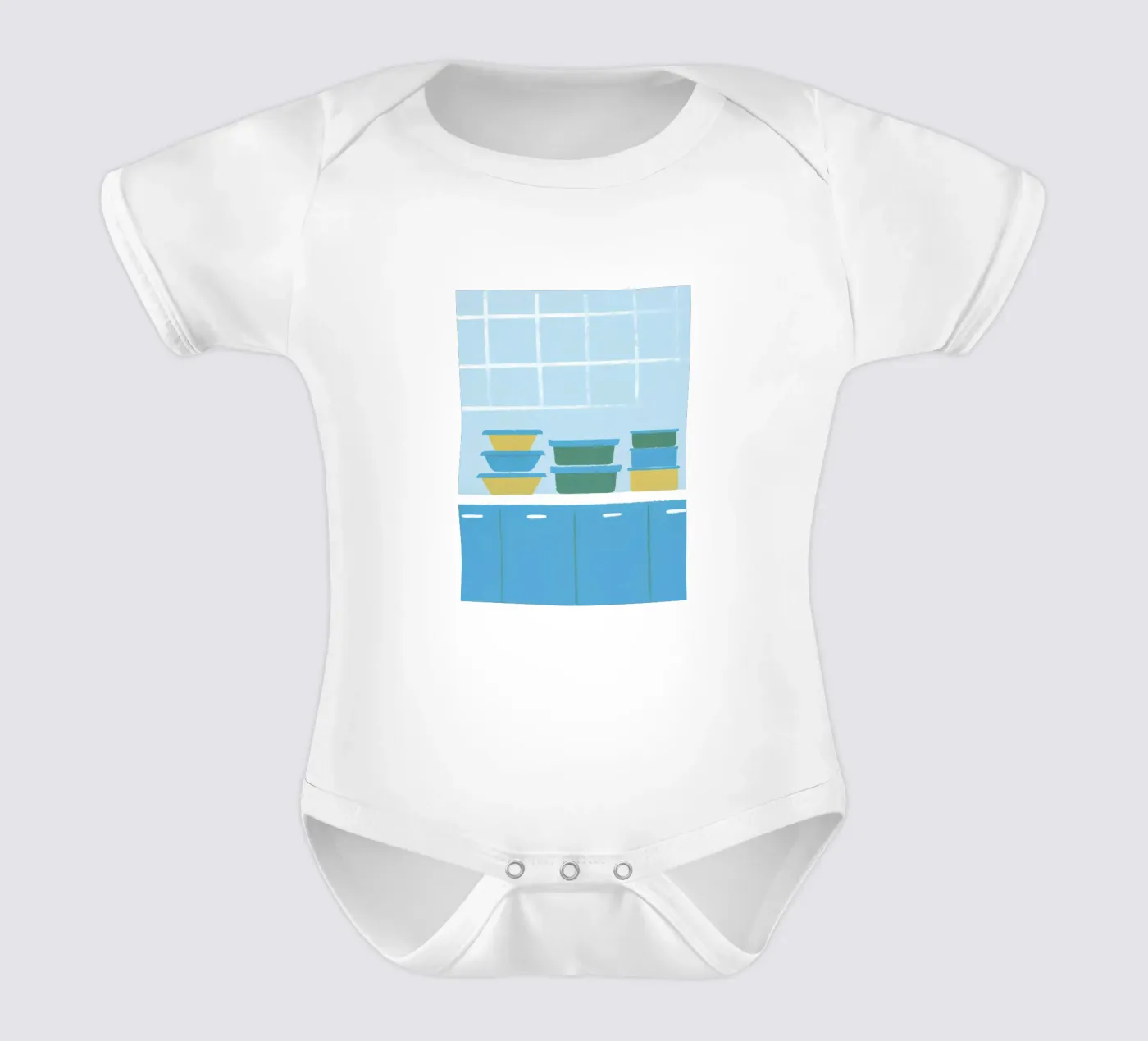 Kitchen short-sleeve baby romper by PERSONAL TOUCH