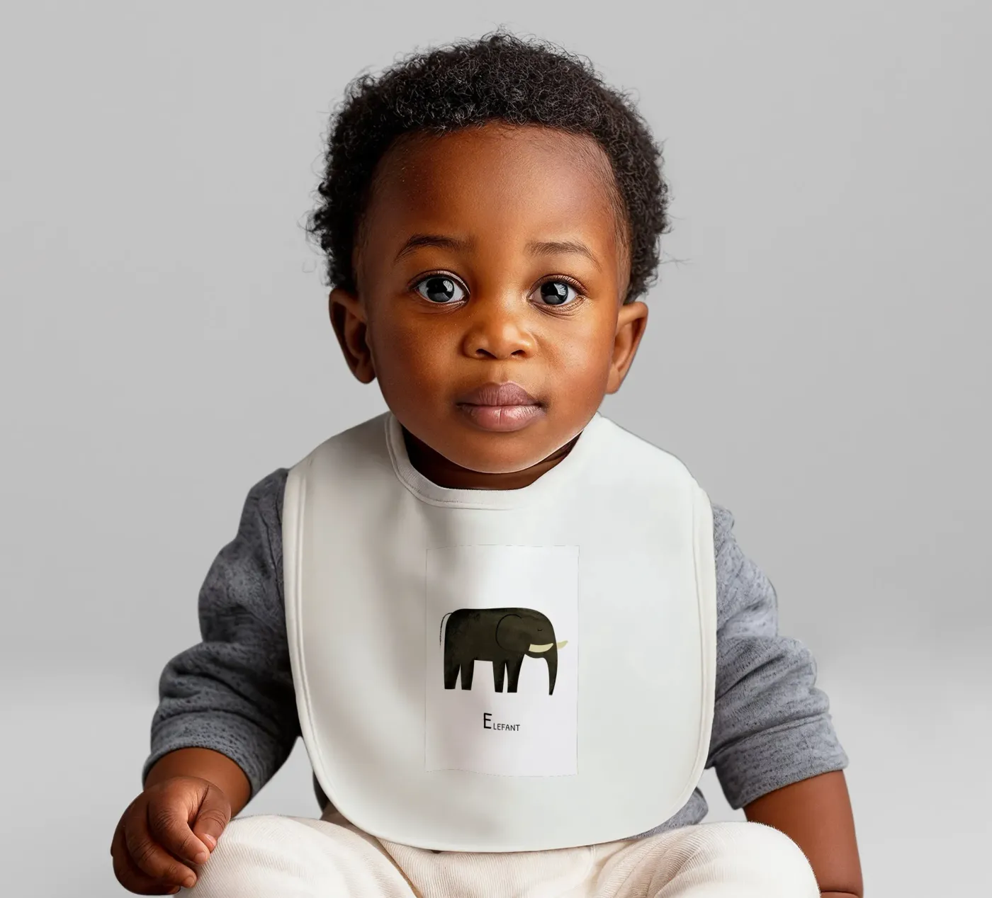 Elefant bavaglino da Little Flourishes