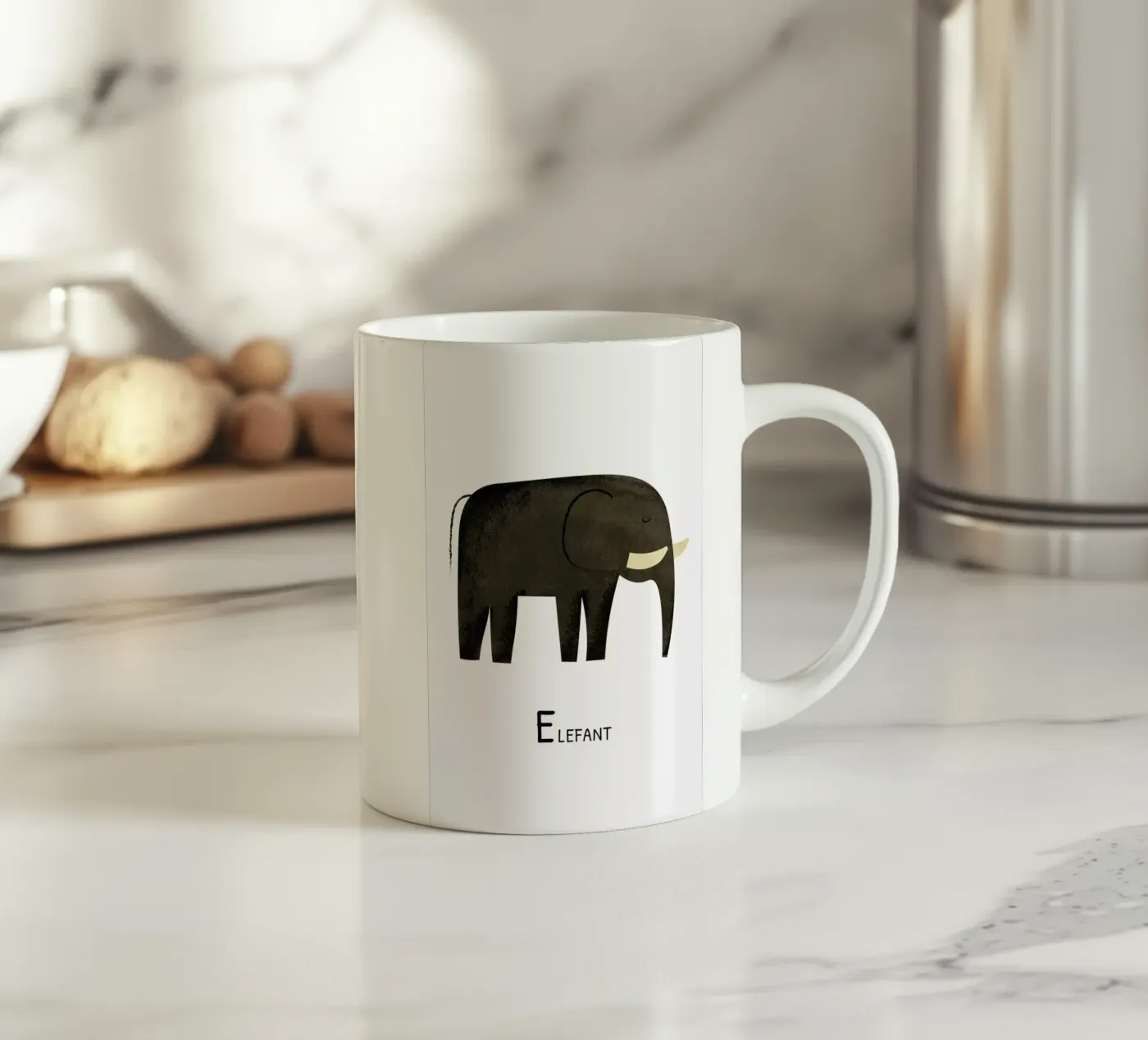 Elefant ceramic mug by Little Flourishes
