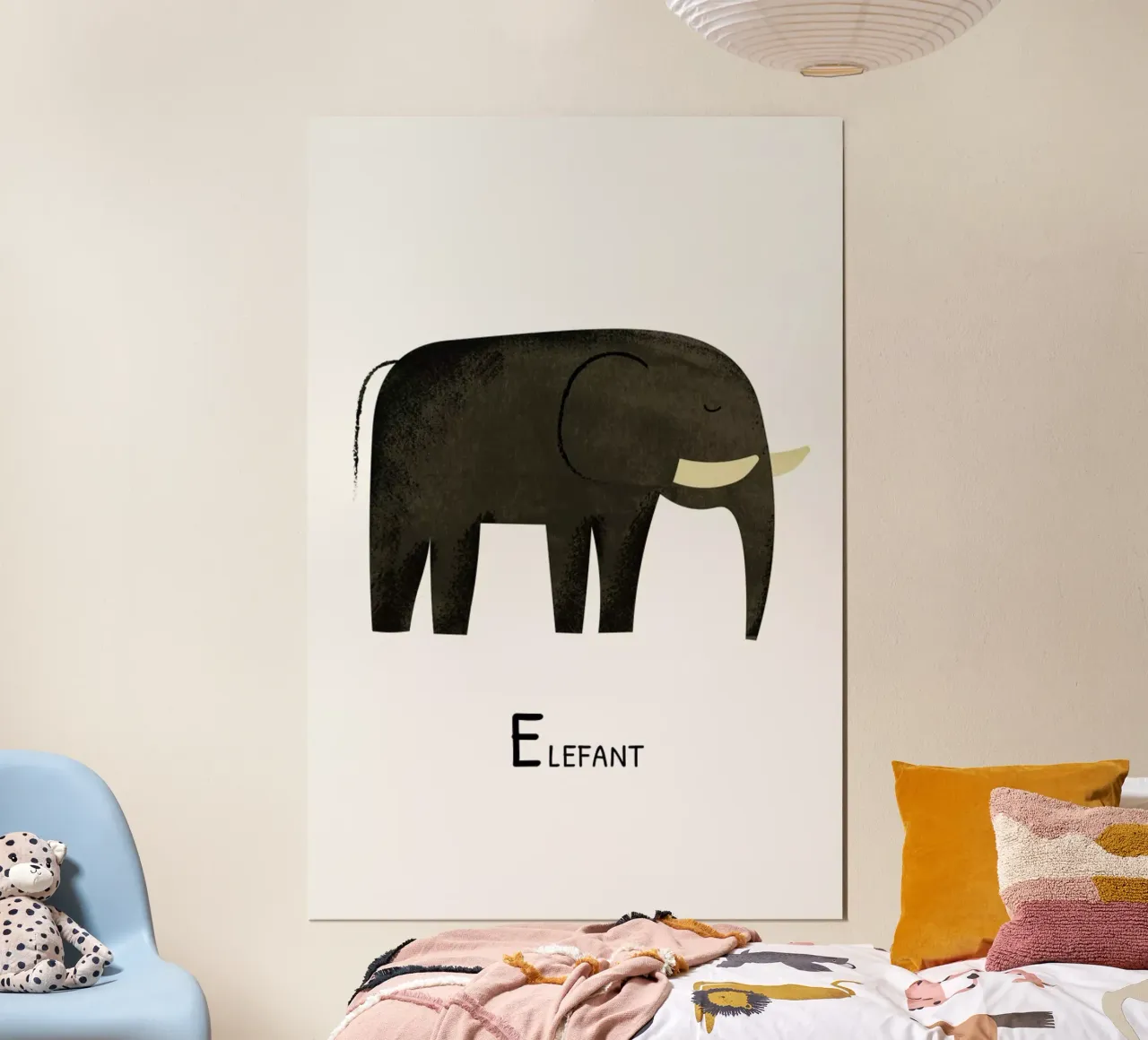 Elefant poster con telaio in plastica da Little Flourishes
