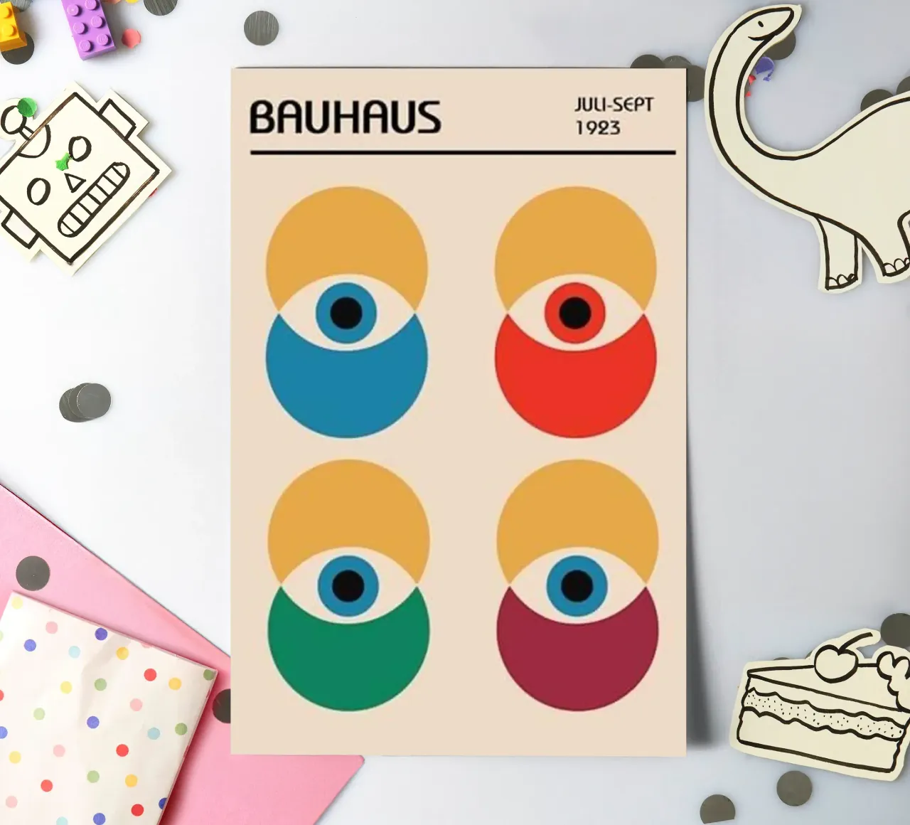 Die vier Augen Stickerbogen von Piere art Shops