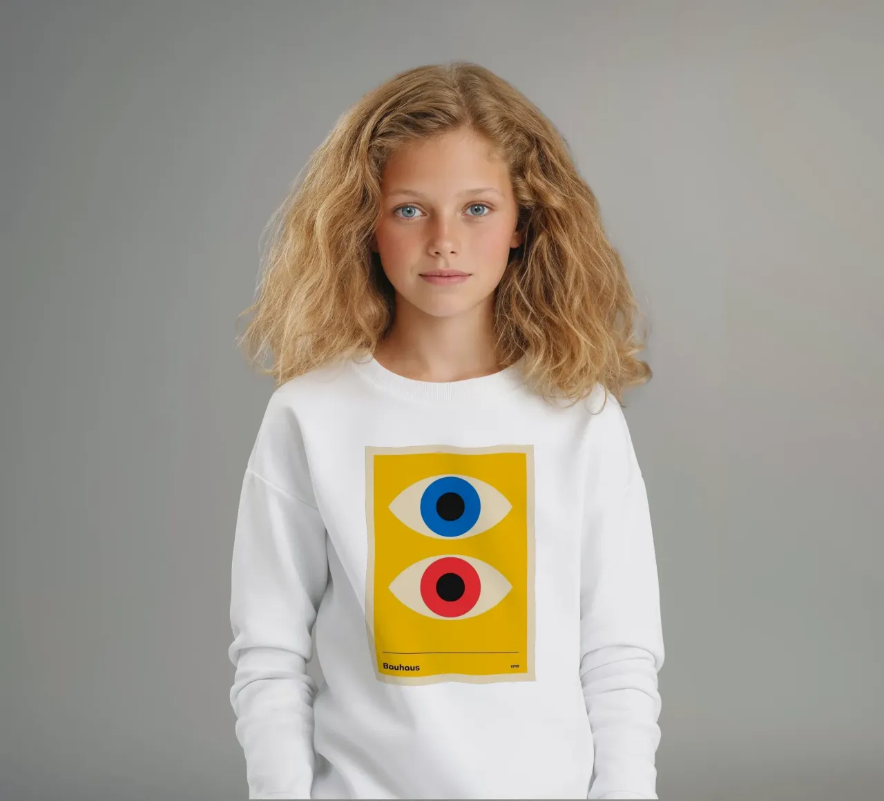 Cerchio nero su colore giallo felpa bambino da Piere art Shops