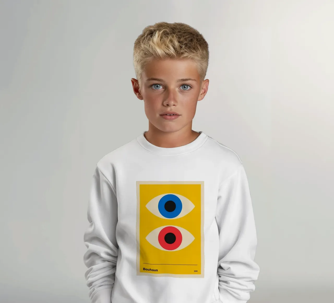 Cerchio nero su colore giallo felpa bambino da Piere art Shops