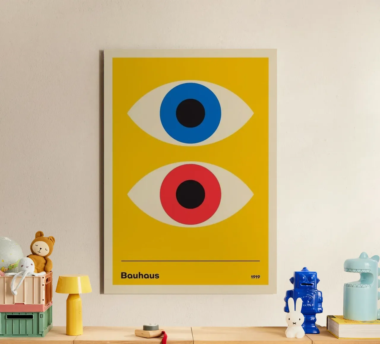 Cerchio nero su colore giallo alluminio dibond da Piere art Shops