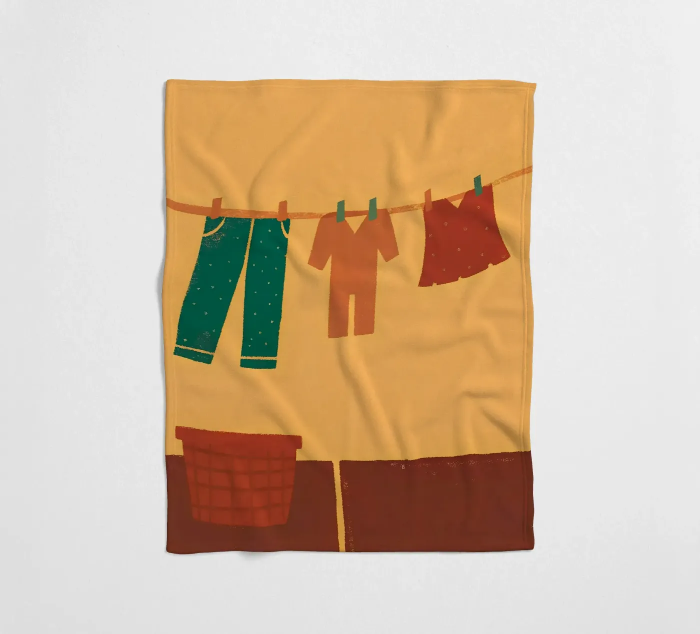 Drying Clothes fleece blanket by PERSONAL TOUCH