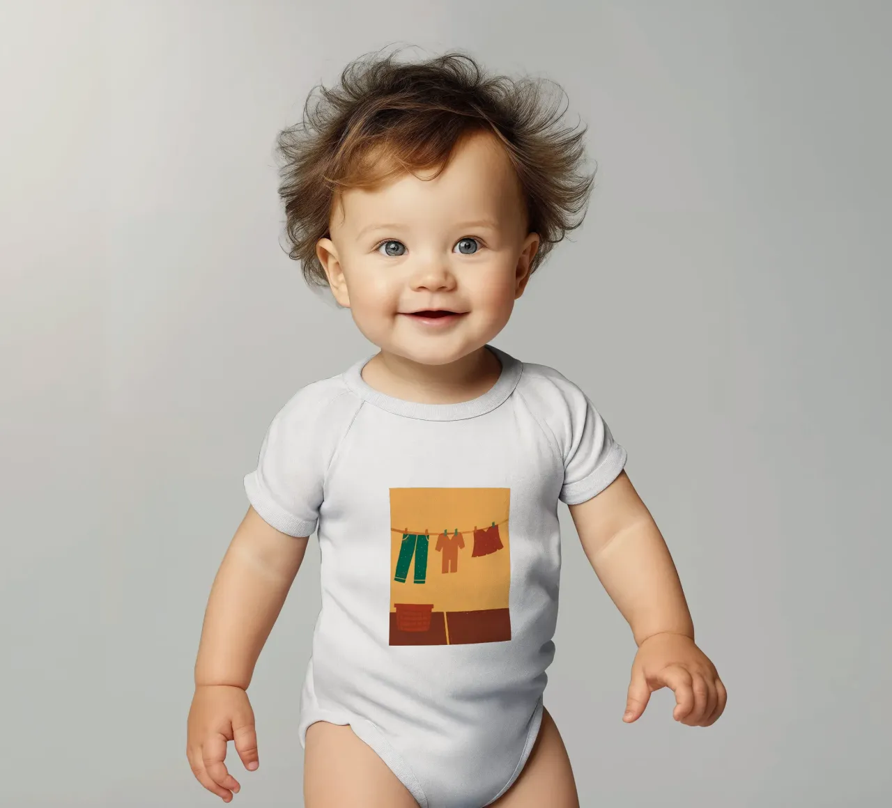 Wäsche trocknen Kurzarm Babybody von PERSONAL TOUCH