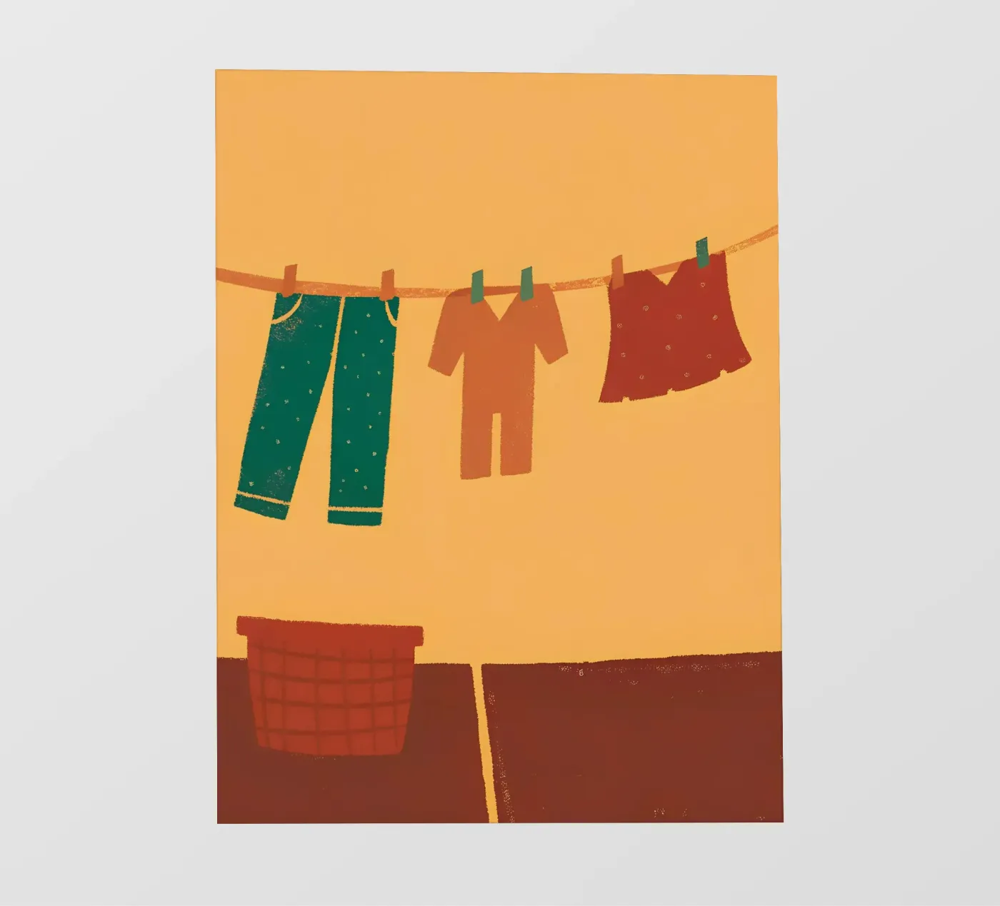 Drying Clothes fotobehang van PERSONAL TOUCH