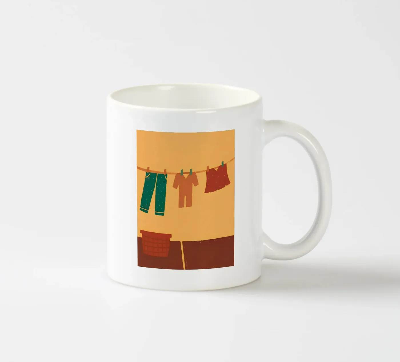 Drying Clothes ceramic mug by PERSONAL TOUCH