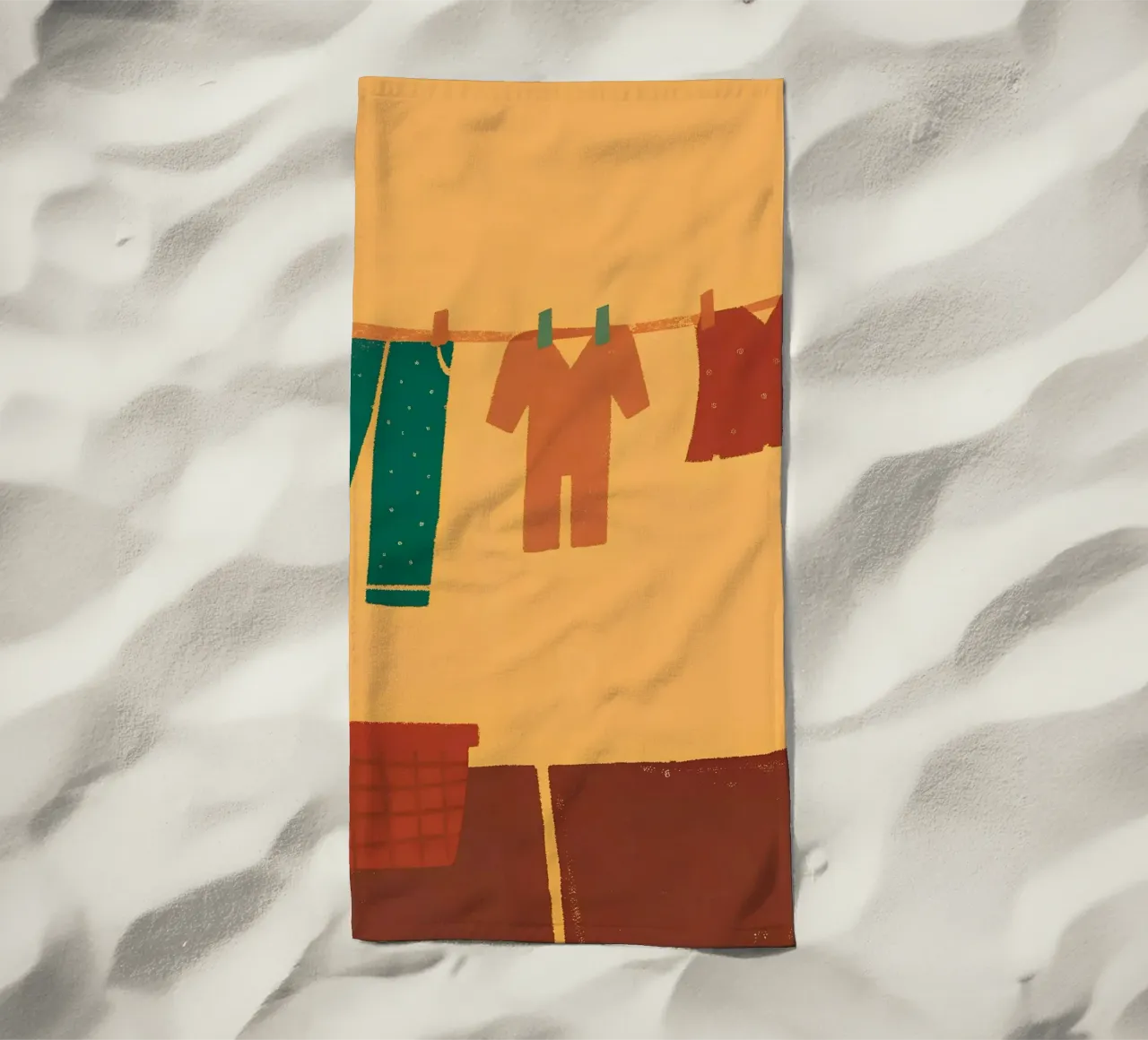 Drying Clothes beach towel by PERSONAL TOUCH