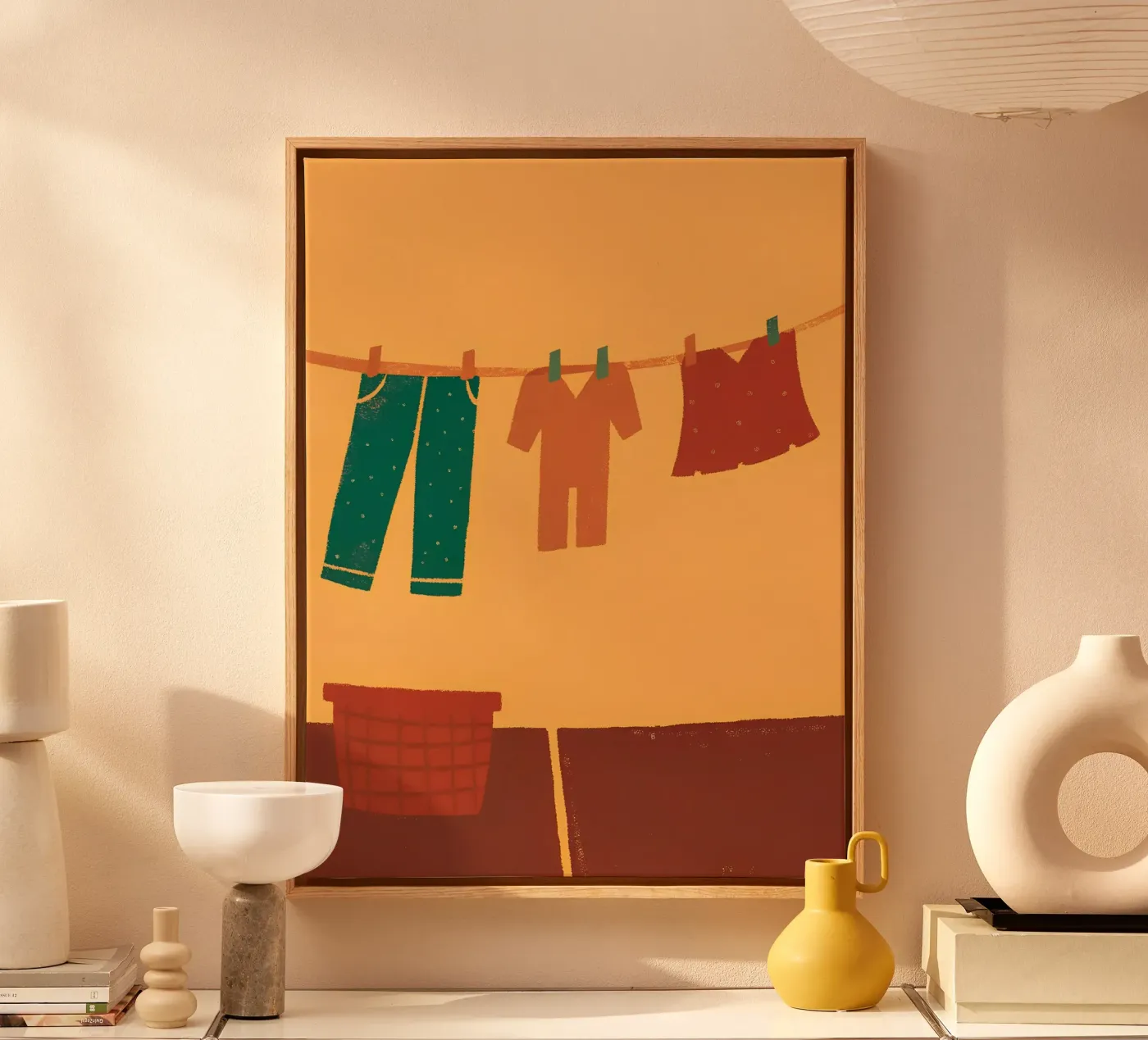 Drying Clothes canvas by PERSONAL TOUCH