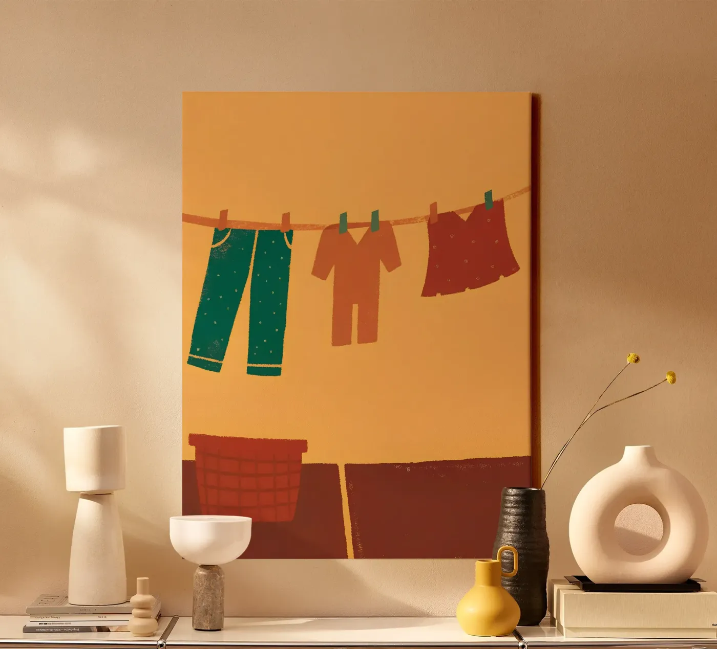 Drying Clothes canvas by PERSONAL TOUCH