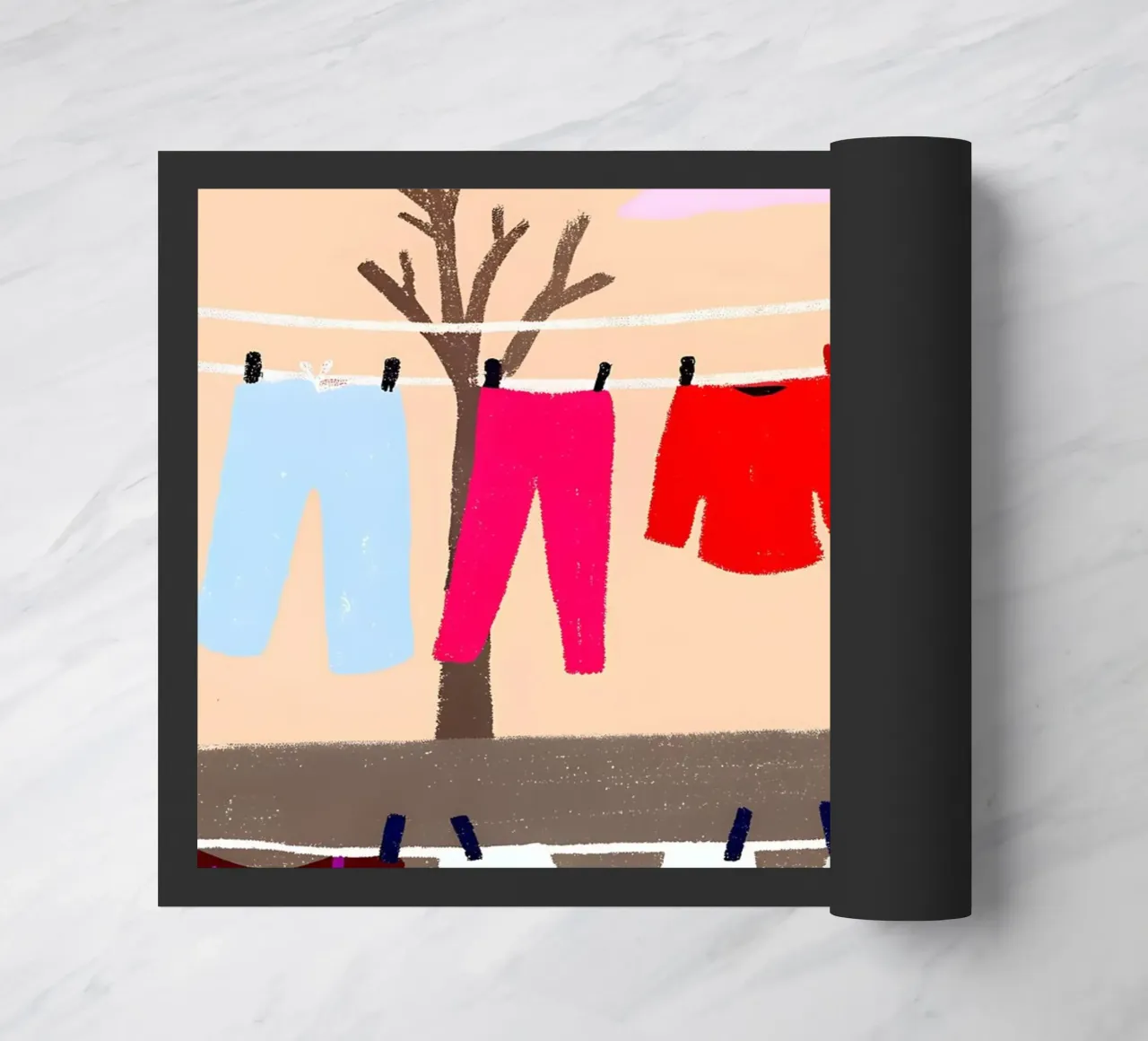 Drying Clothes doormat by PERSONAL TOUCH