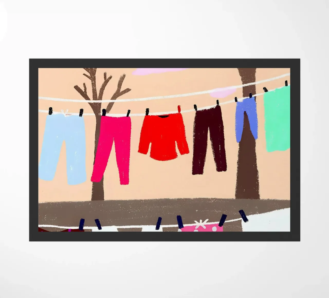 Drying Clothes doormat by PERSONAL TOUCH