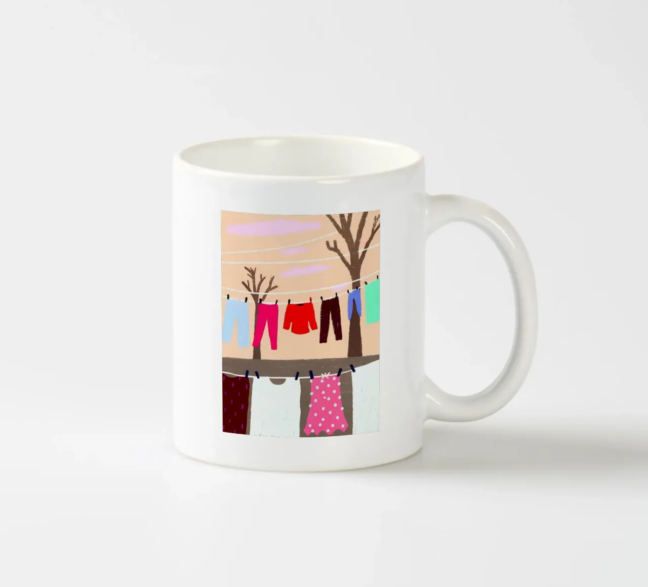 Drying Clothes ceramic mug by PERSONAL TOUCH