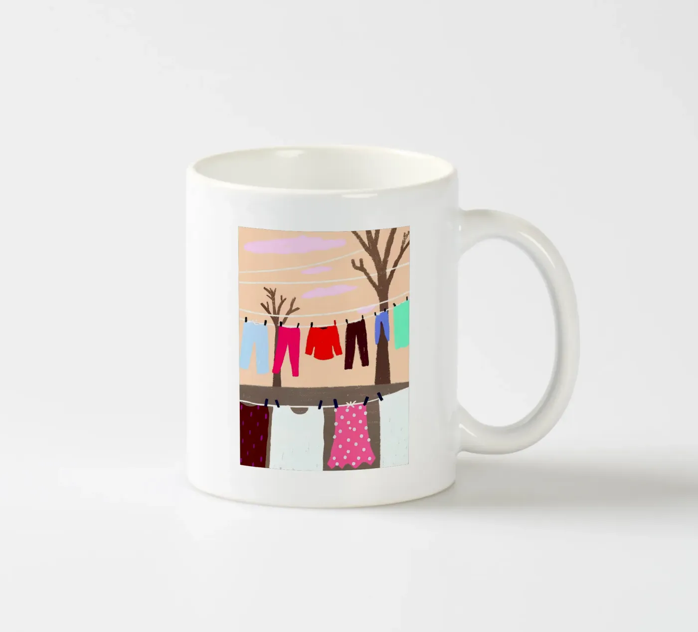 Drying Clothes ceramic mug by PERSONAL TOUCH