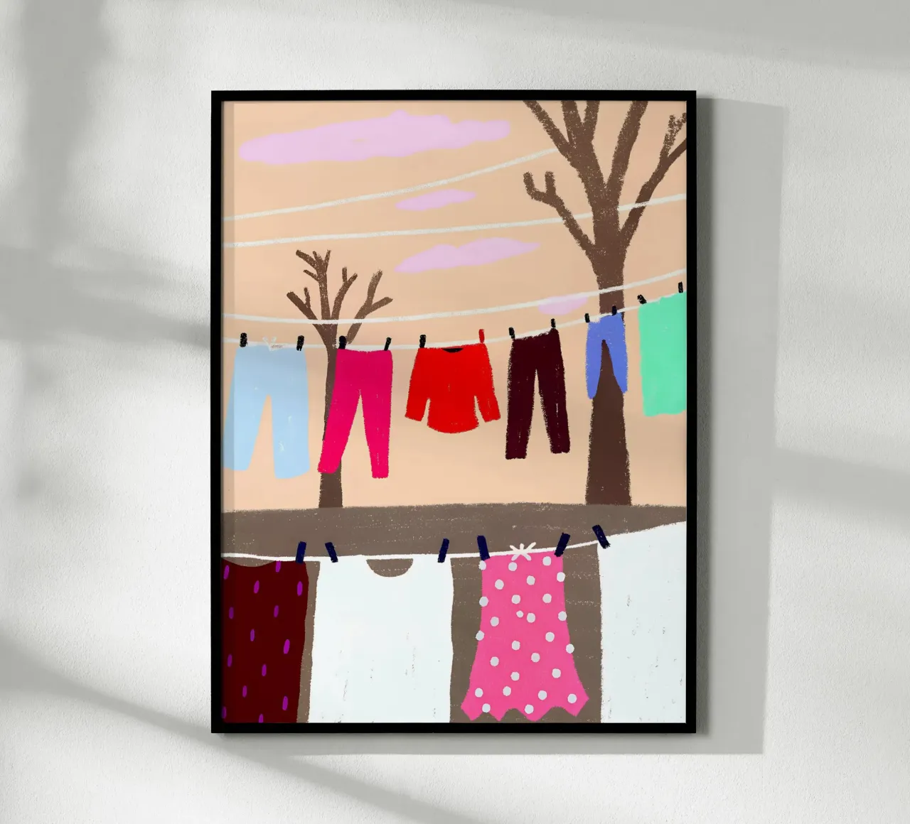 Drying Clothes poster by PERSONAL TOUCH