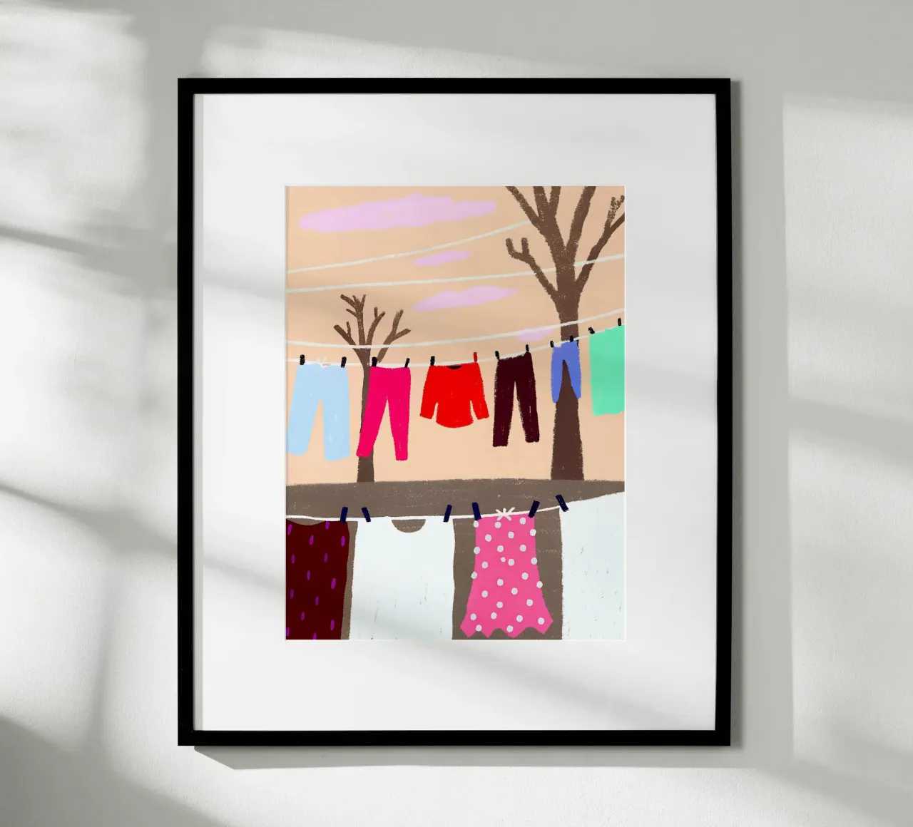 Drying Clothes poster by PERSONAL TOUCH