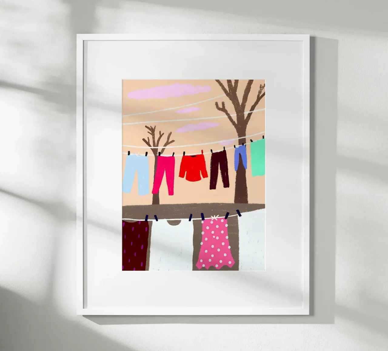 Drying Clothes poster by PERSONAL TOUCH