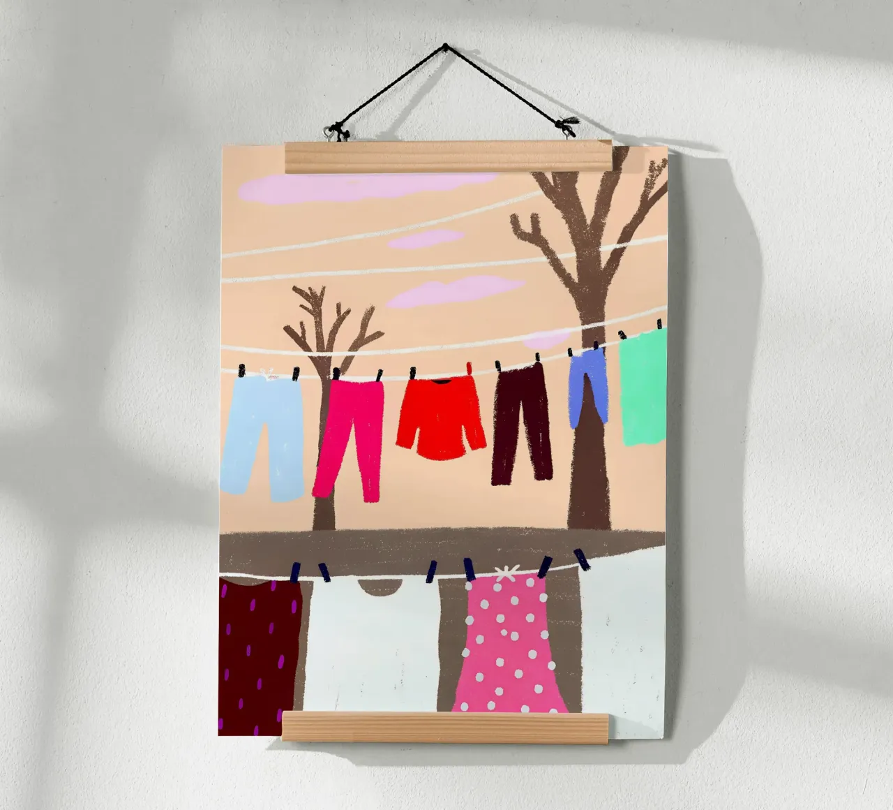 Drying Clothes poster by PERSONAL TOUCH