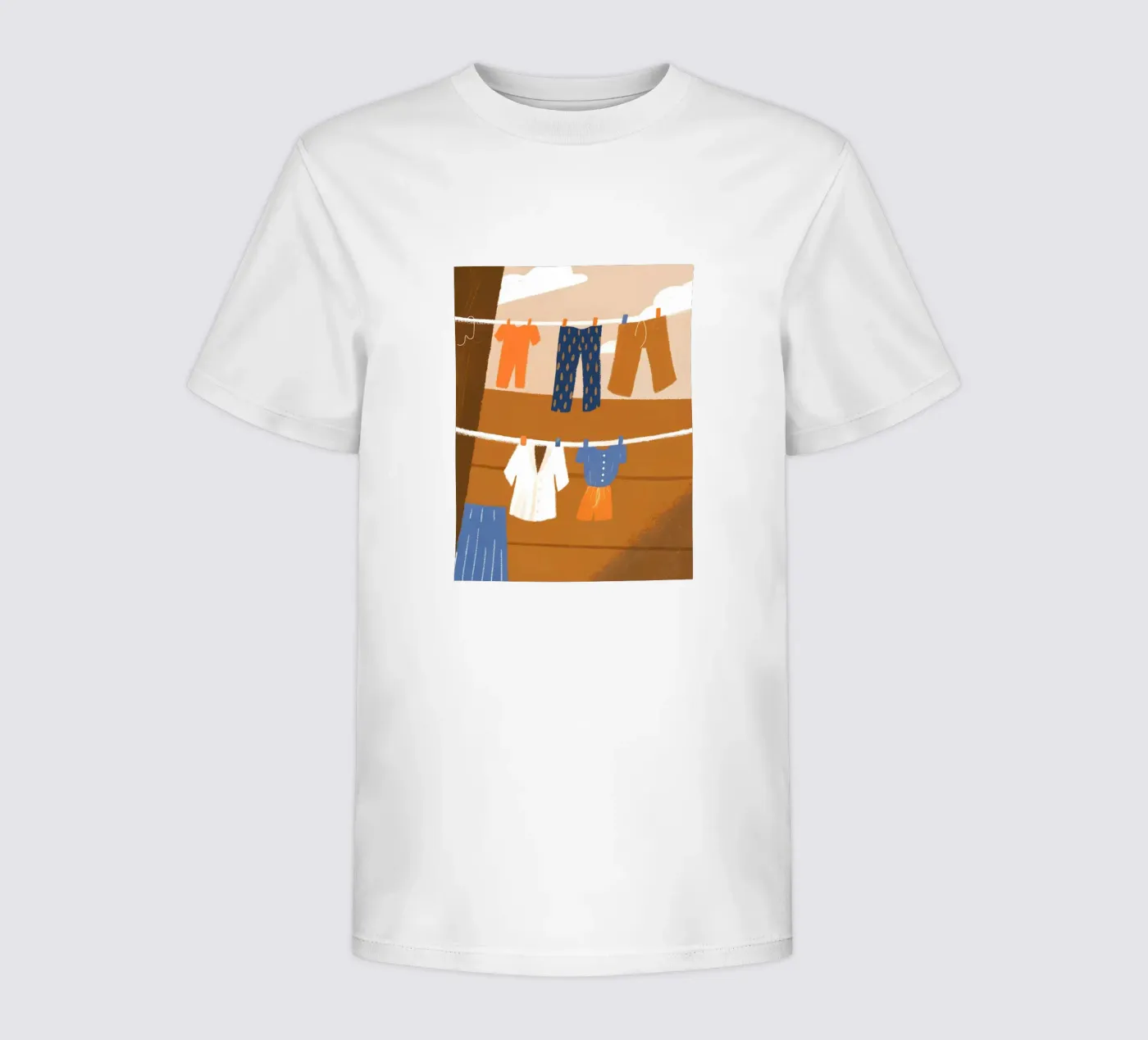 Drying Clothes kids t-shirt by PERSONAL TOUCH