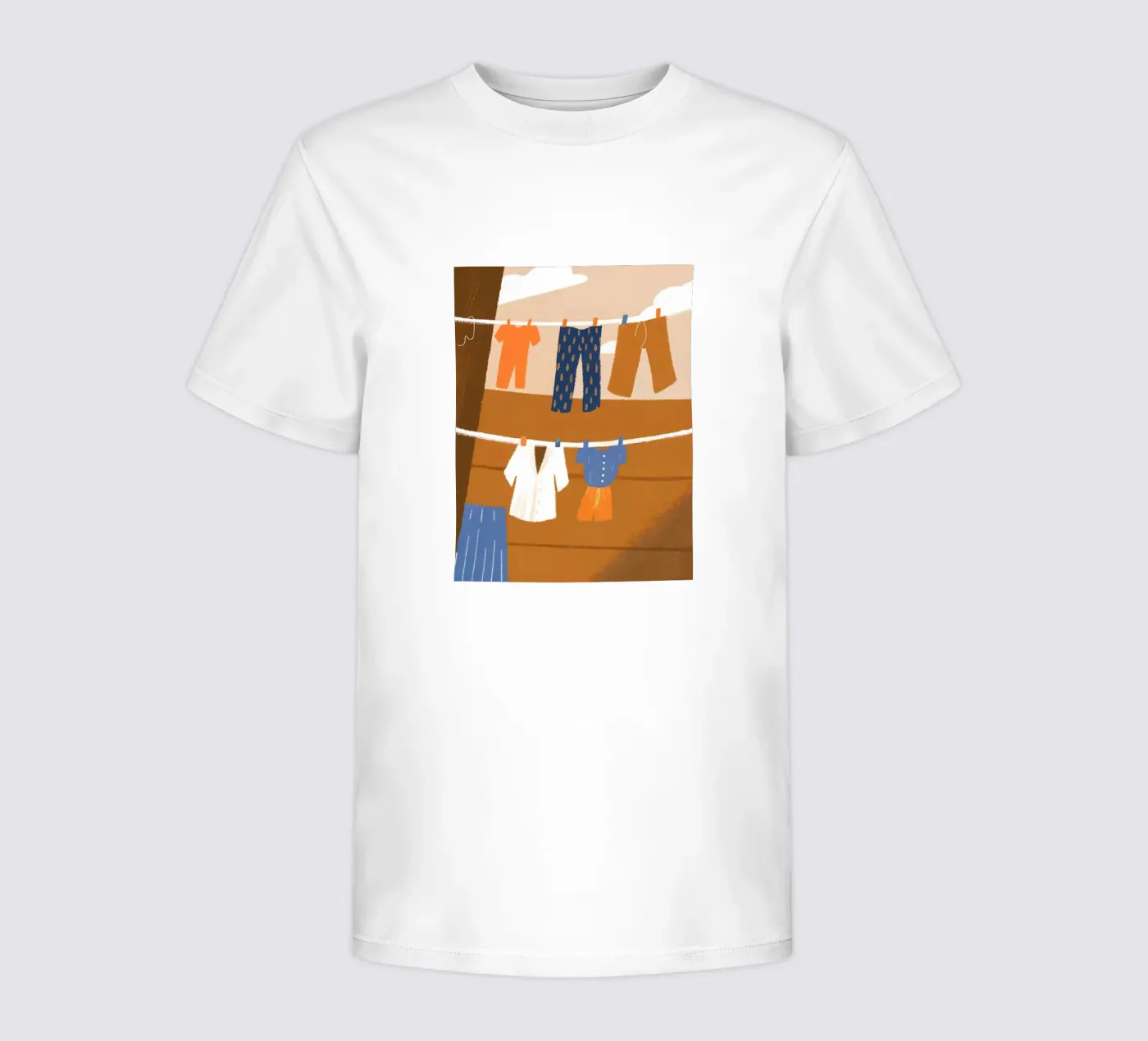 Drying Clothes kids t-shirt by PERSONAL TOUCH
