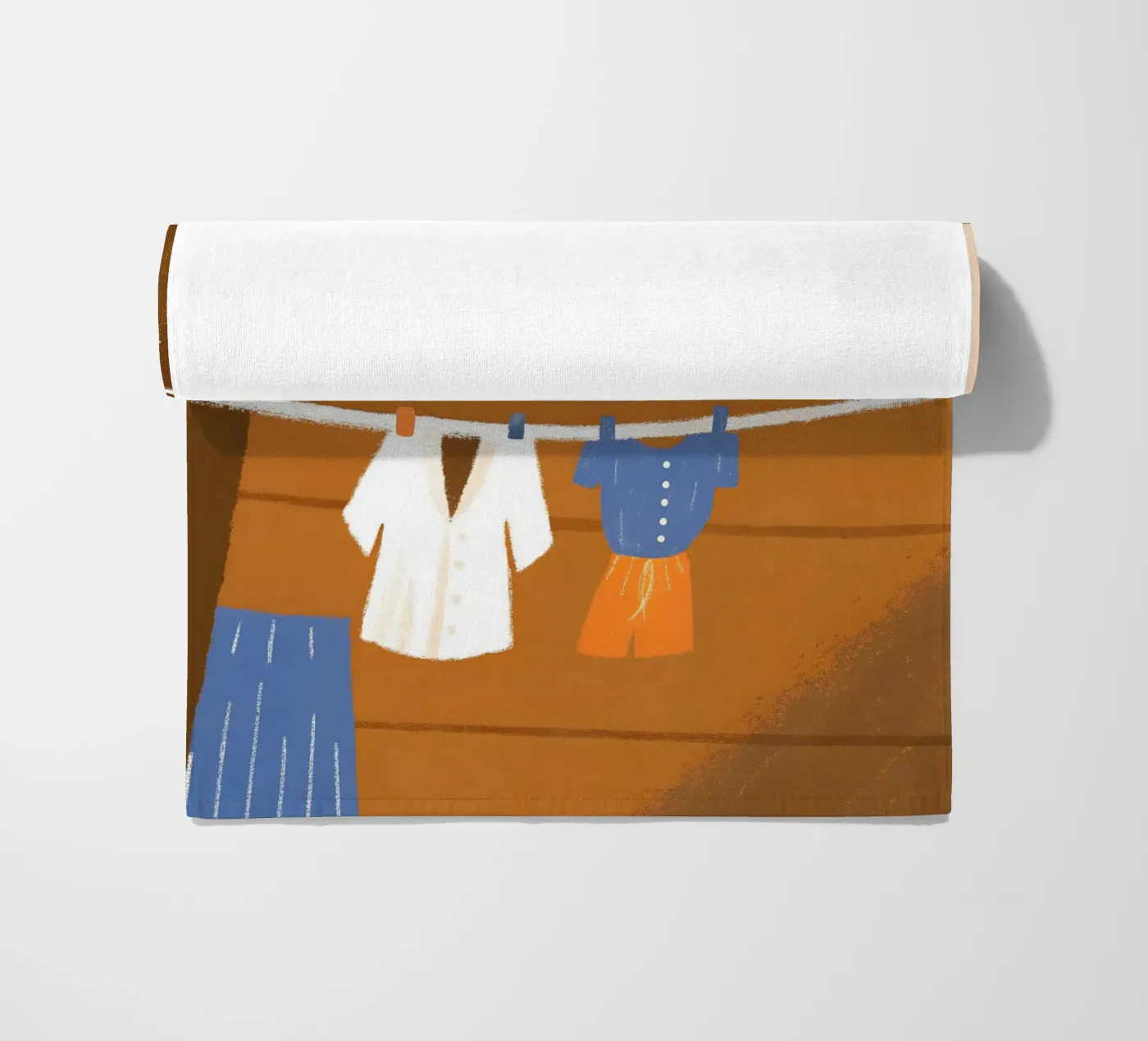 Drying Clothes beach towel by PERSONAL TOUCH
