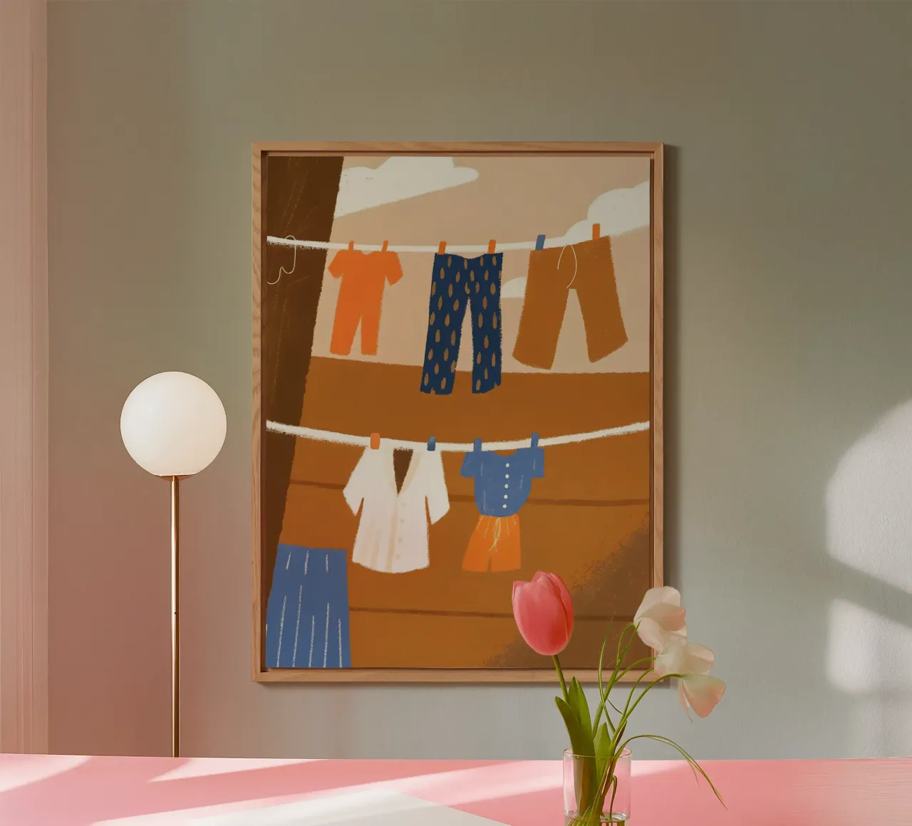 Drying Clothes forex plate by PERSONAL TOUCH