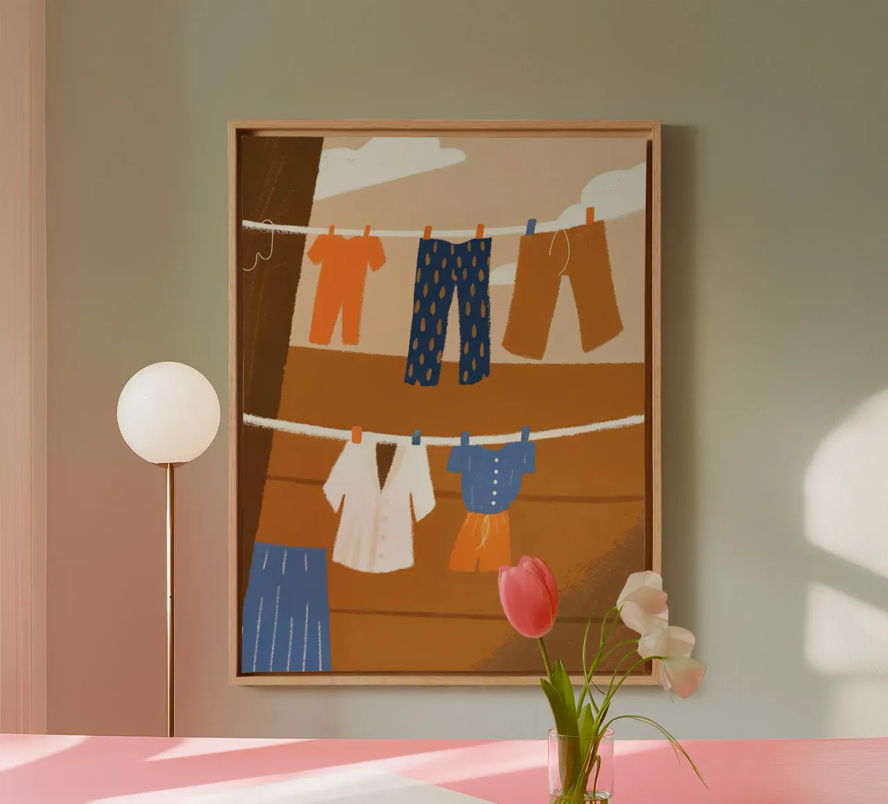 Drying Clothes canvas by PERSONAL TOUCH