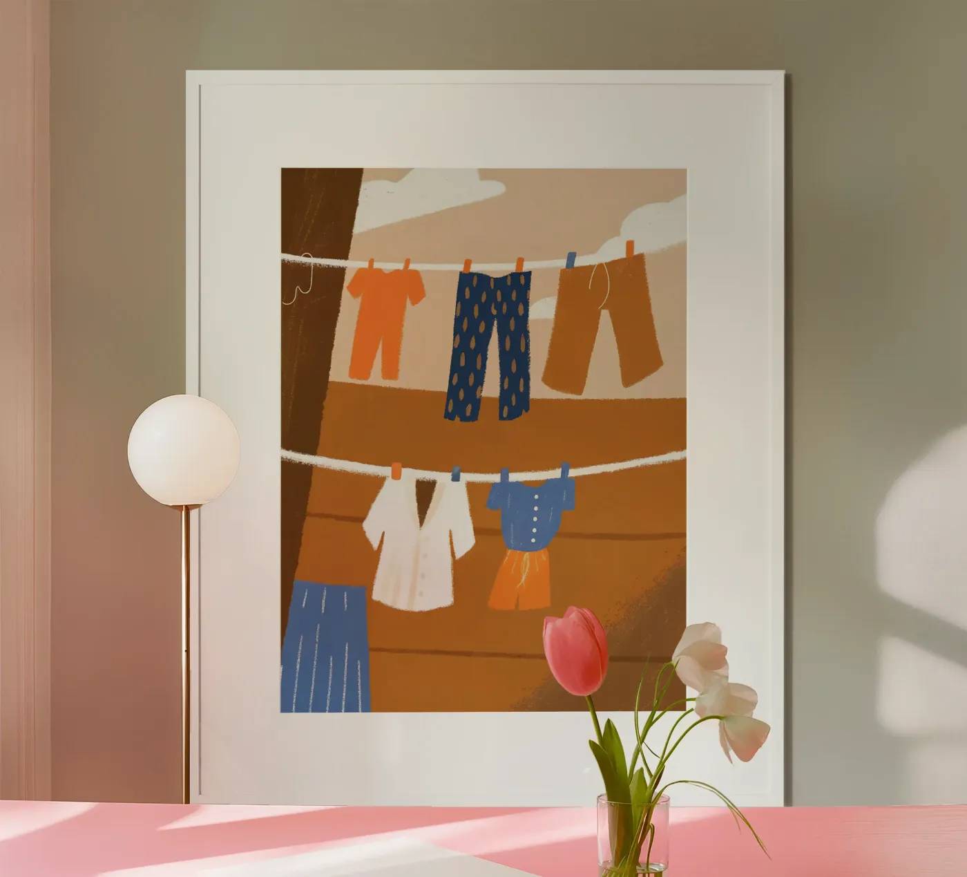 Drying Clothes Poster von PERSONAL TOUCH