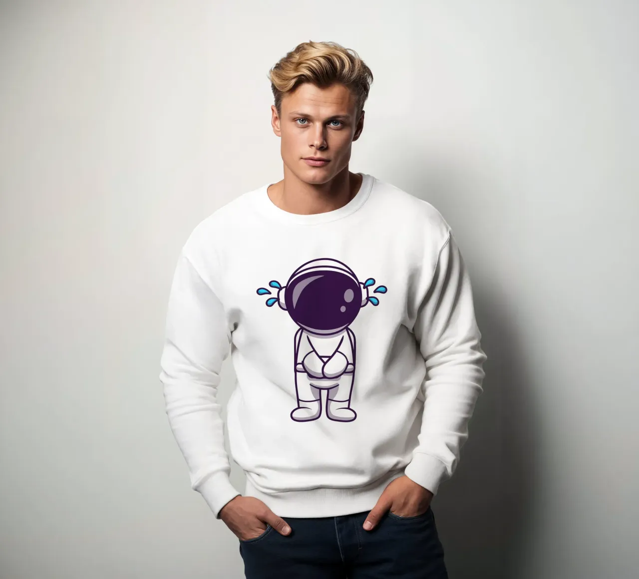 Astronaut weint Sweatshirt von brockcon Shop
