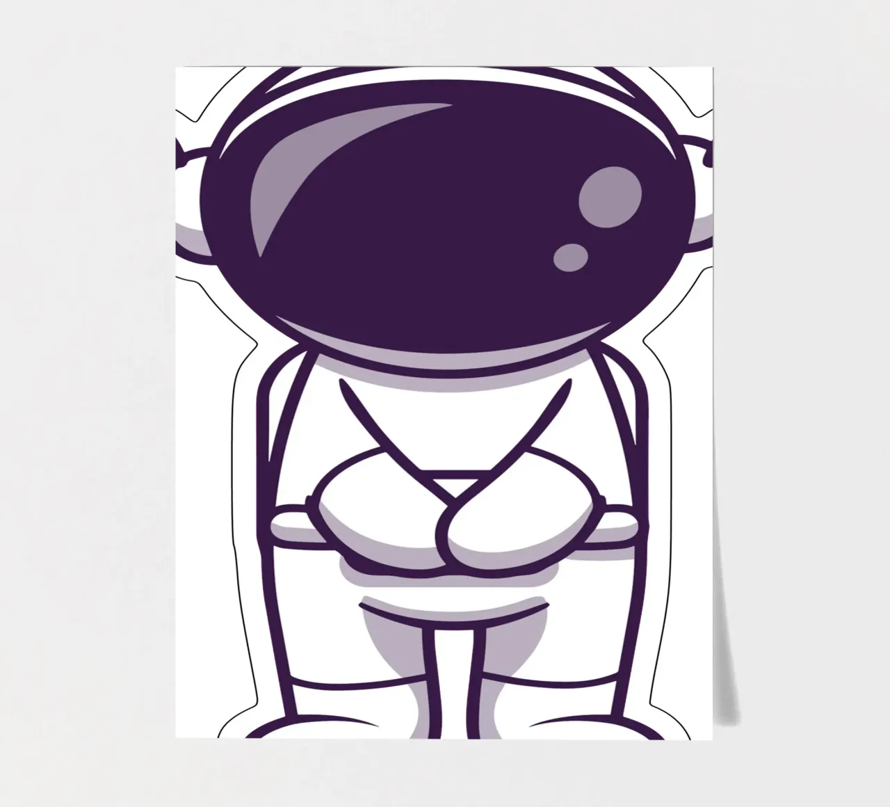 Astronaut weint Stickerbogen von brockcon Shop