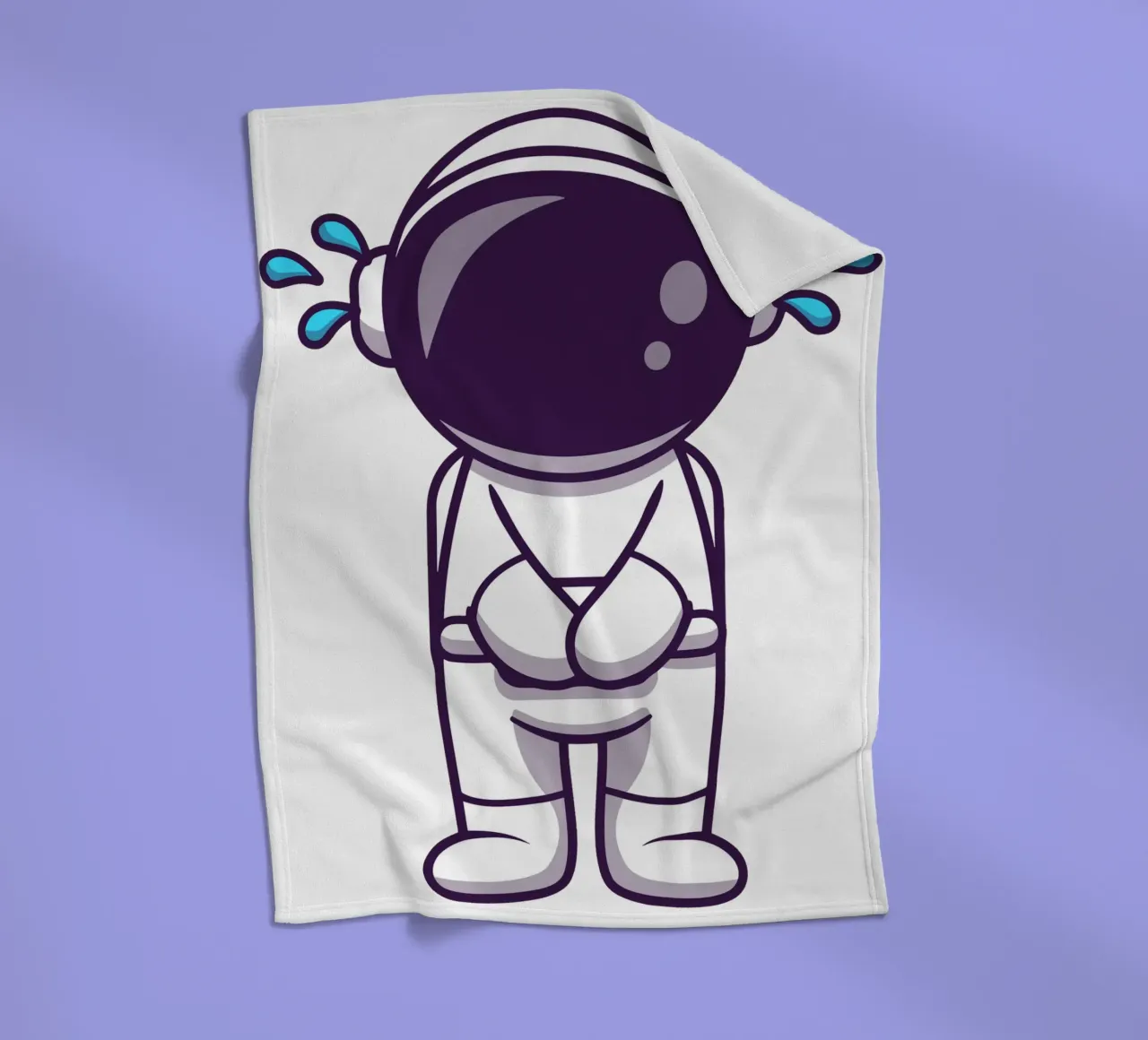 Astronaut weint Fleecedecke von brockcon Shop